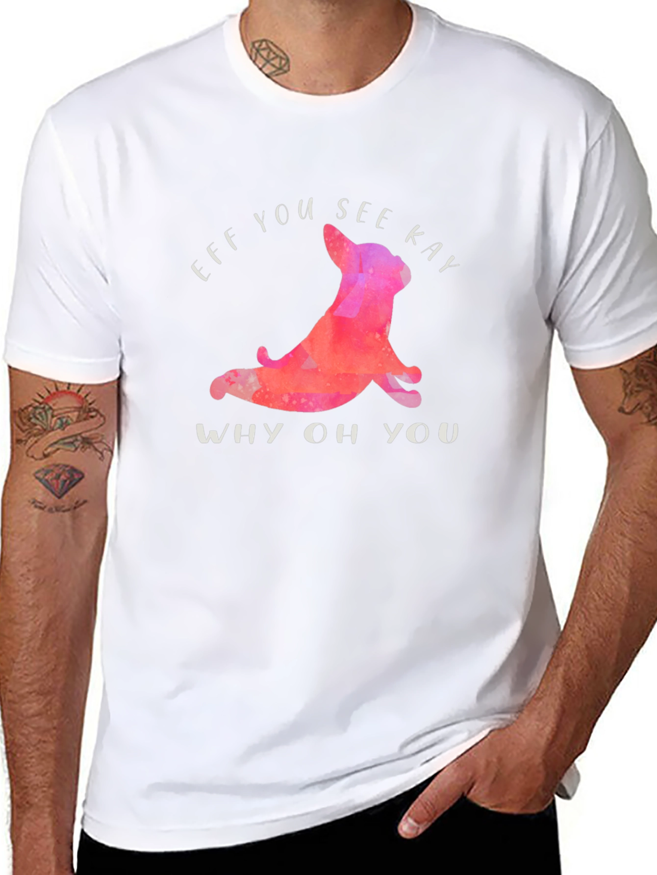 Funny Eff You See Kay T-Shirt with Yoga Dog