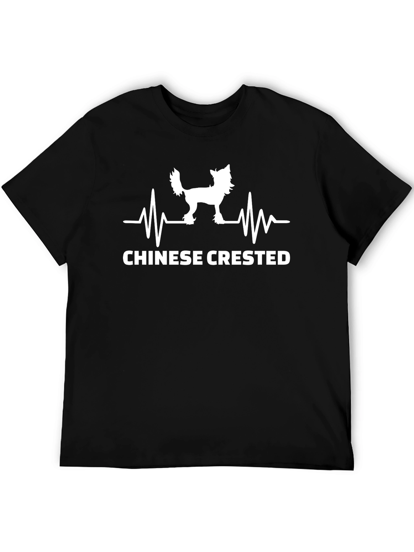 Chinese Crested Heartbeat T-Shirt - Dog Lover Tee