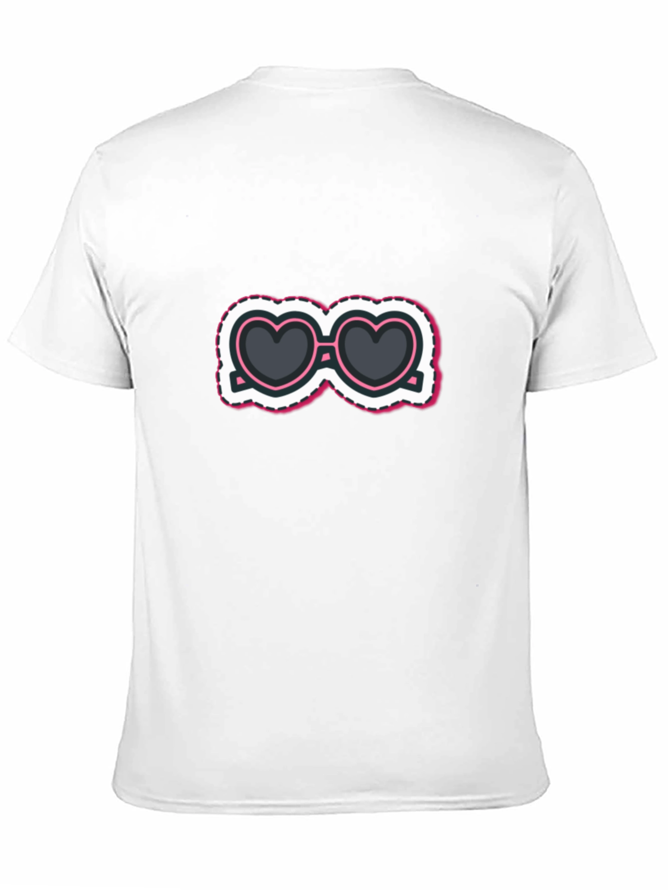 Heart Sunglasses Graphic Tee - Stylish Black T-Shirt