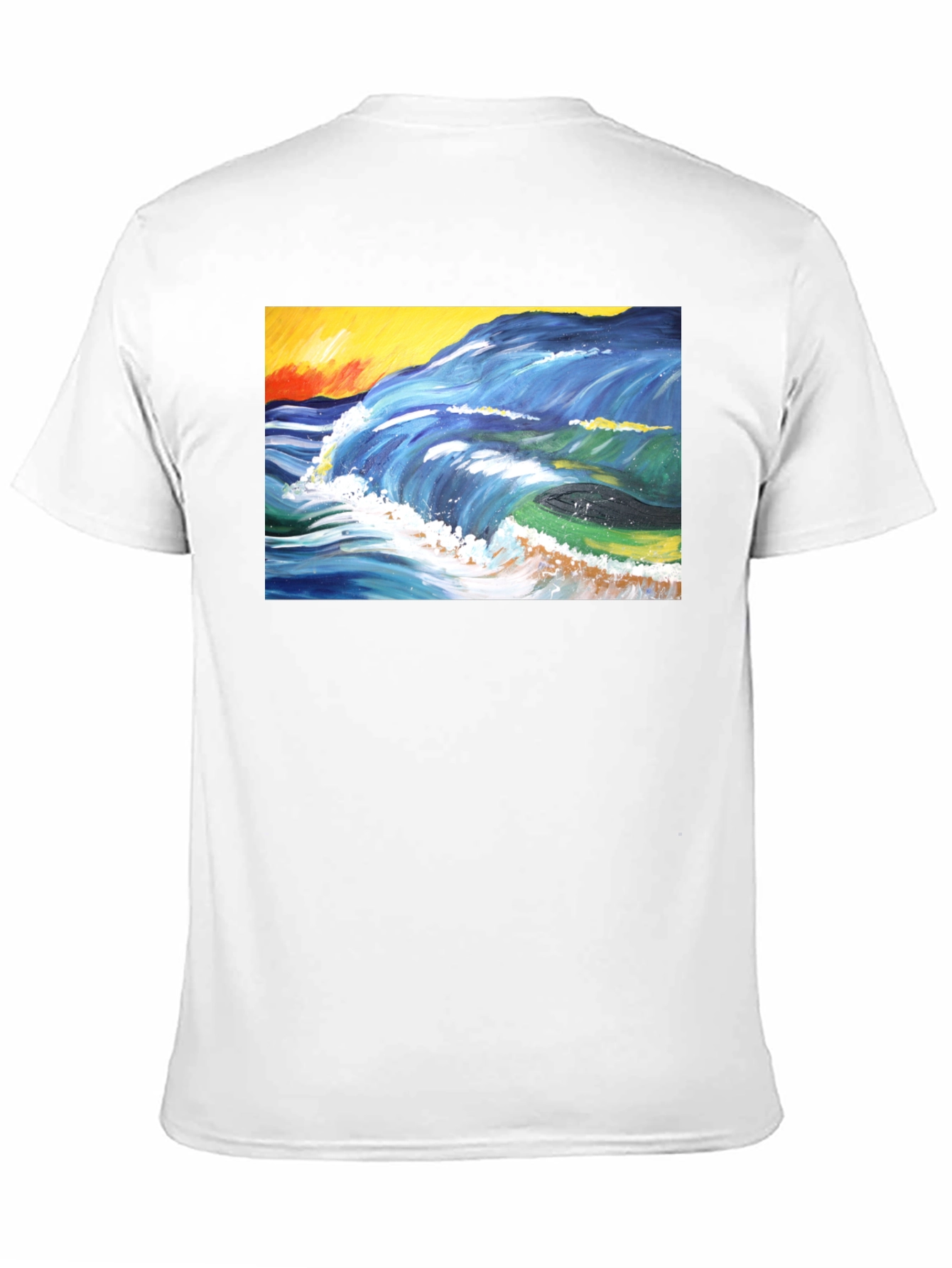 Ocean Wave Art T-Shirt - Artistic Graphic Tee