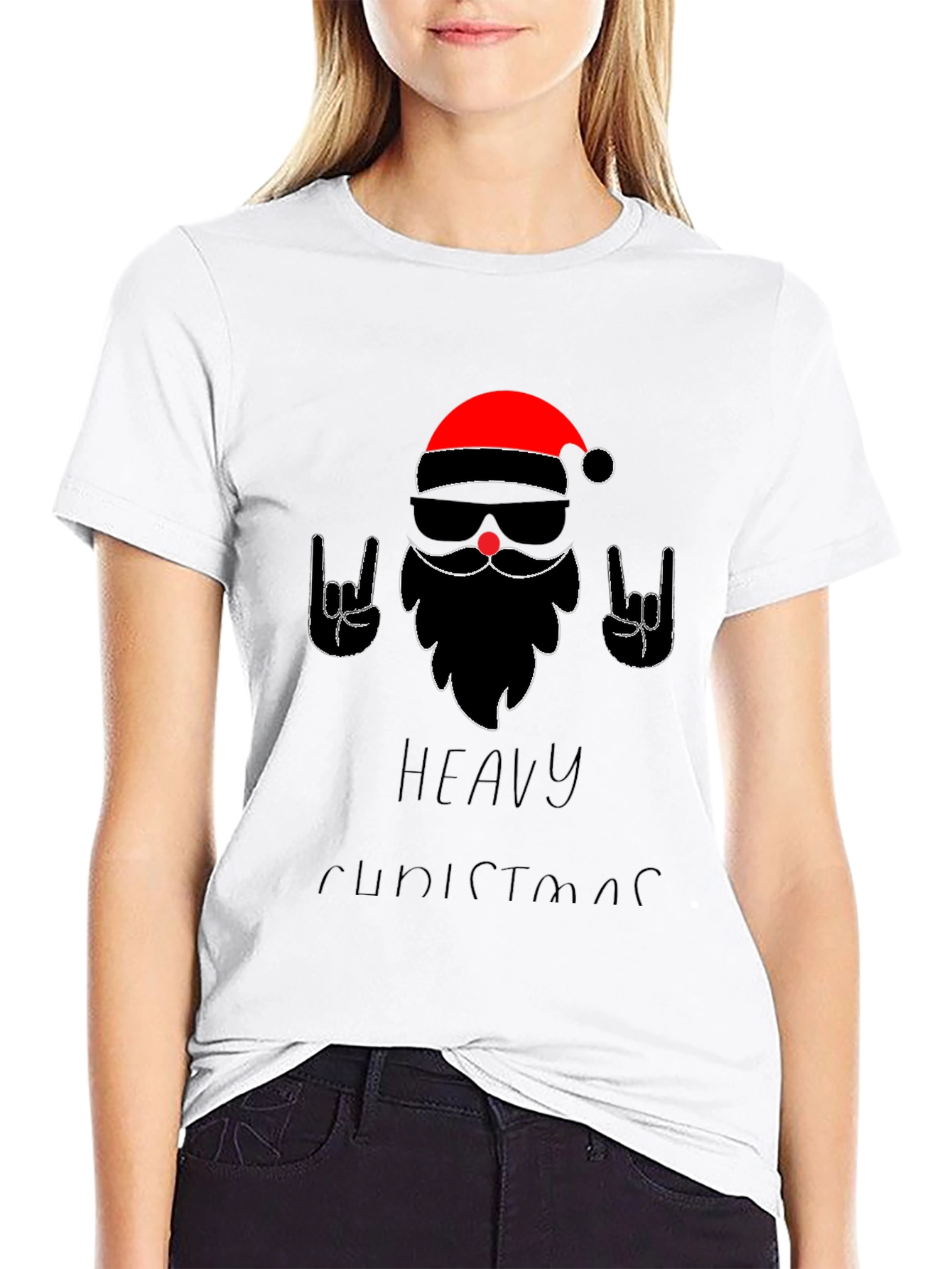 Heavy Christmas Santa Graphic T-Shirt