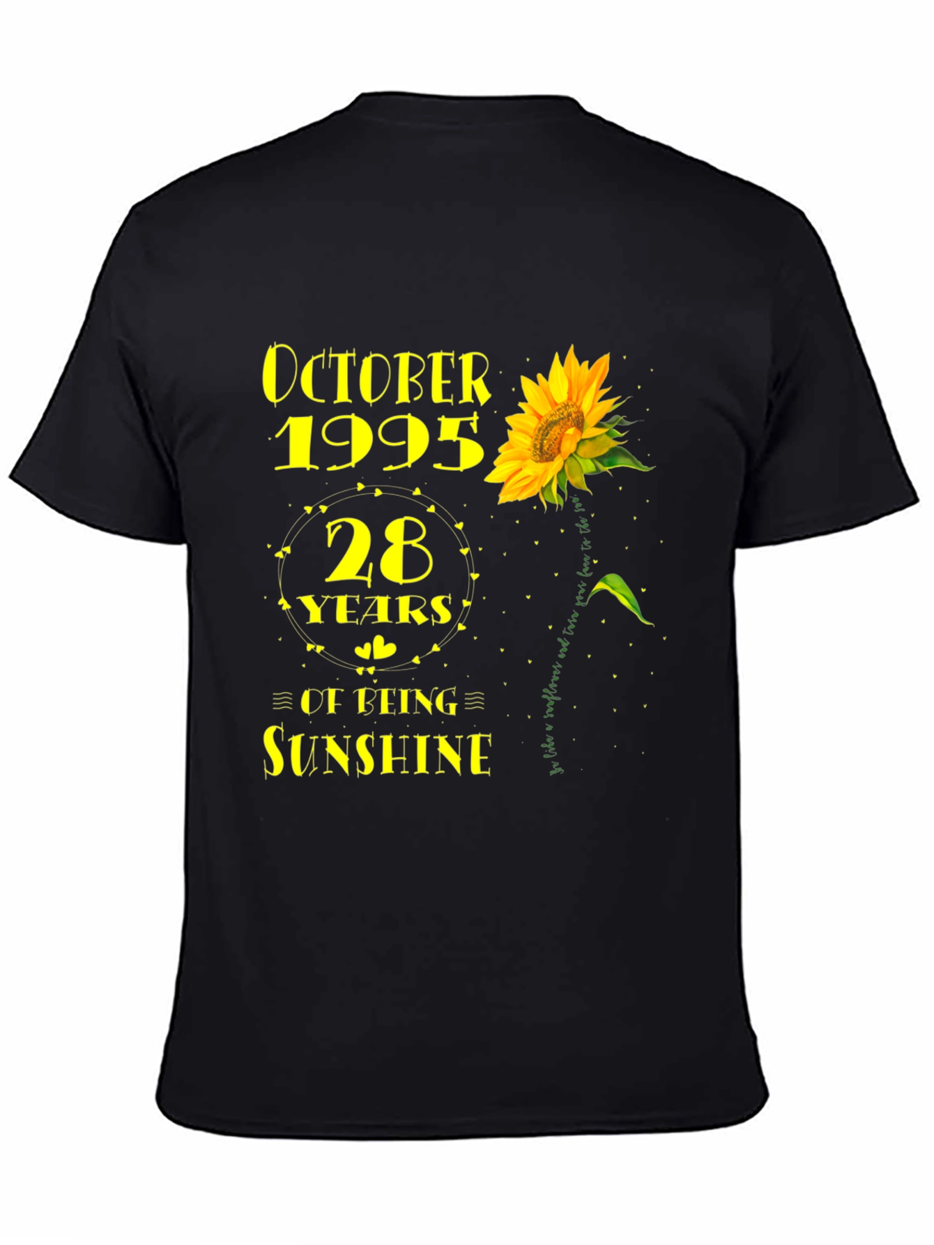 October 1995 Sunflower 28th Birthday T-Shirt