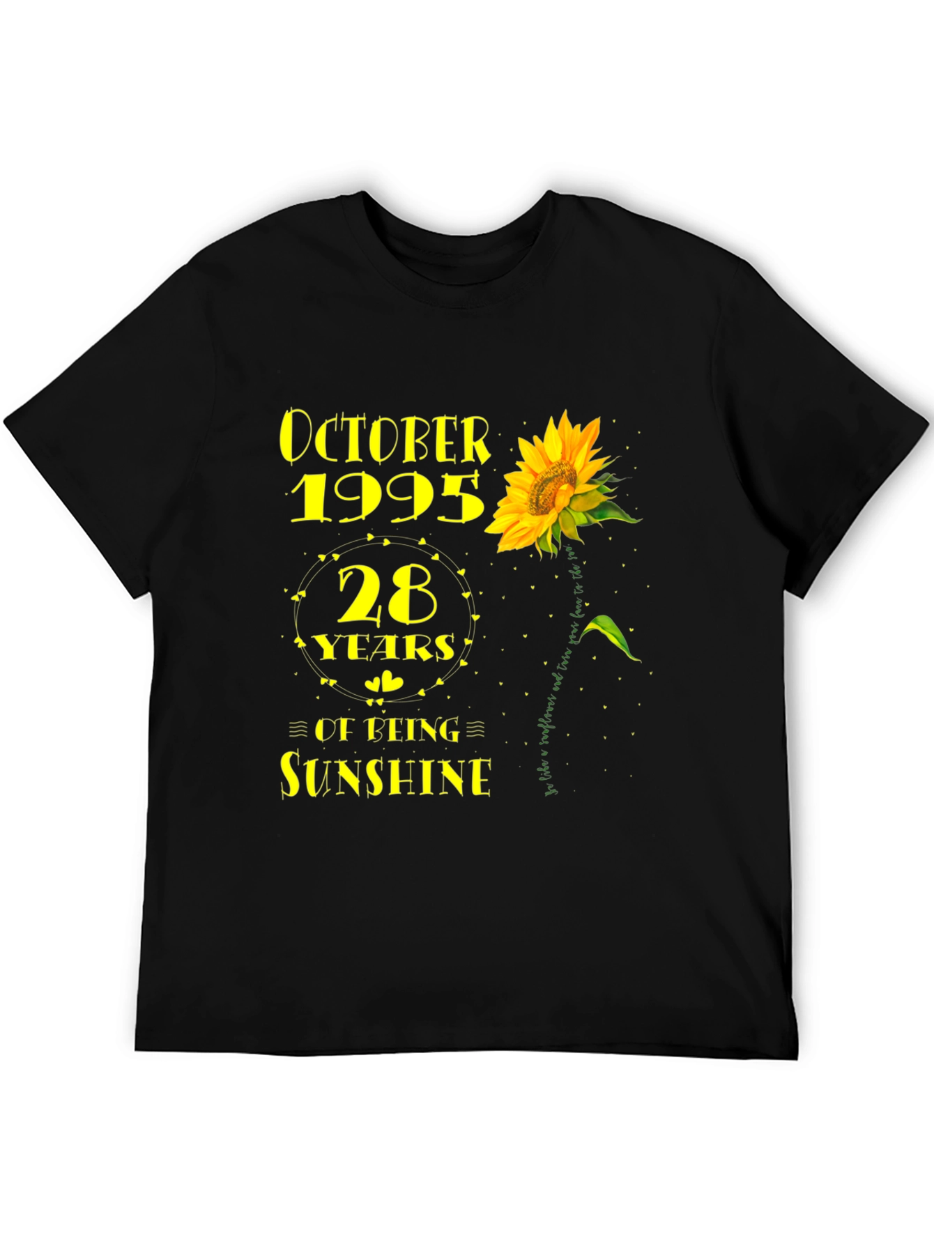 October 1995 Sunflower 28th Birthday T-Shirt