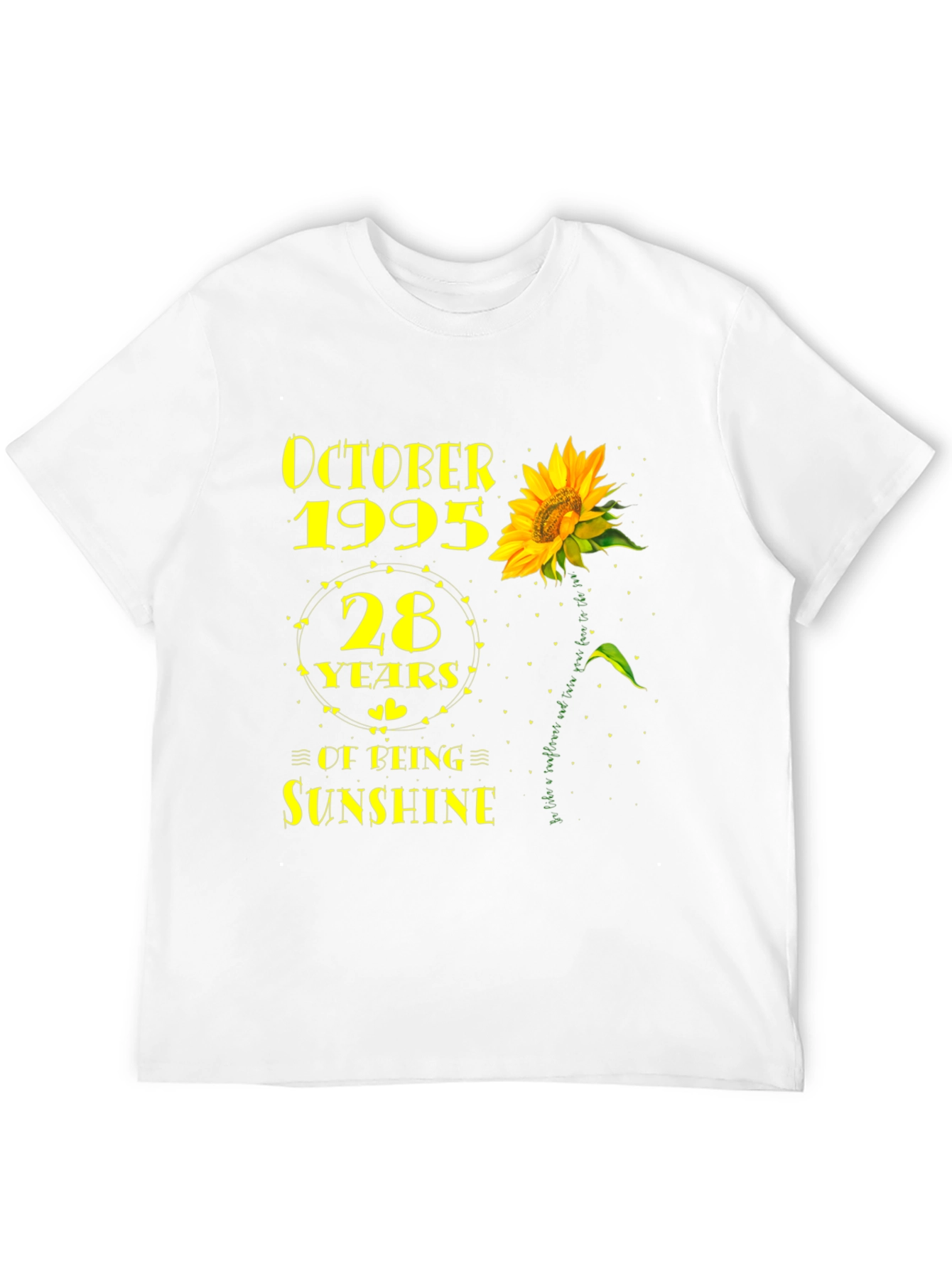 October 1995 Sunflower 28th Birthday T-Shirt