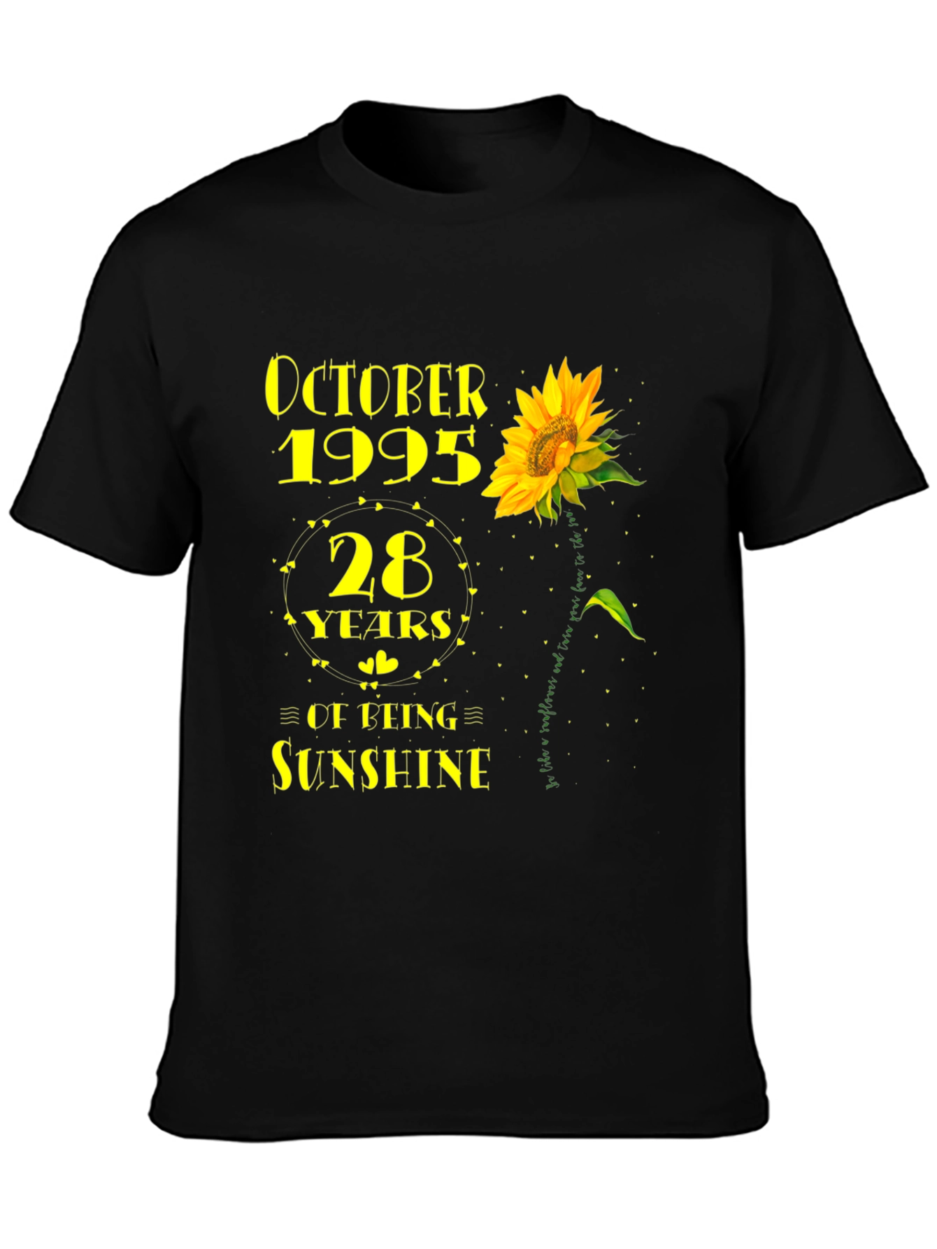 October 1995 Sunflower 28th Birthday T-Shirt