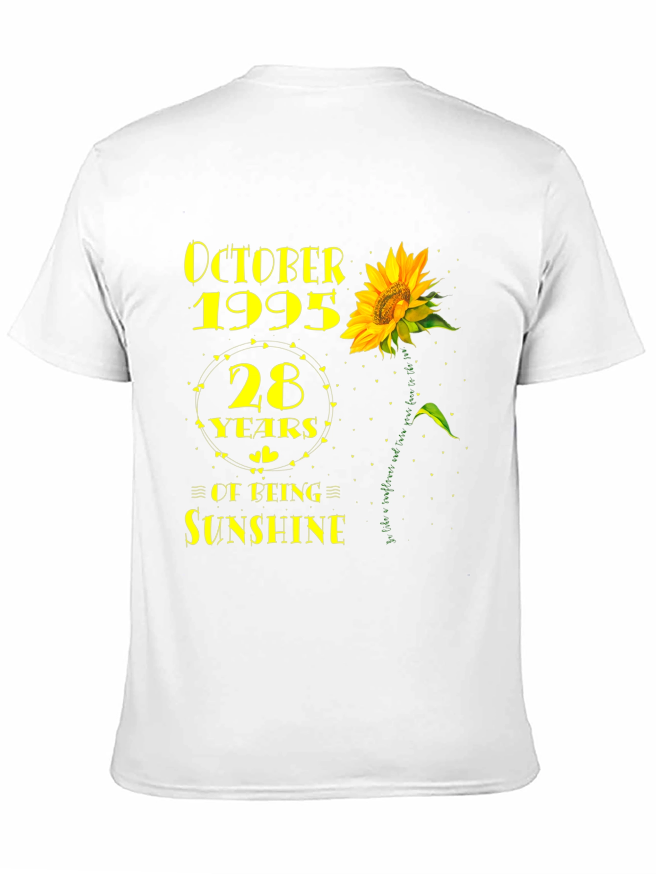 October 1995 Sunflower 28th Birthday T-Shirt