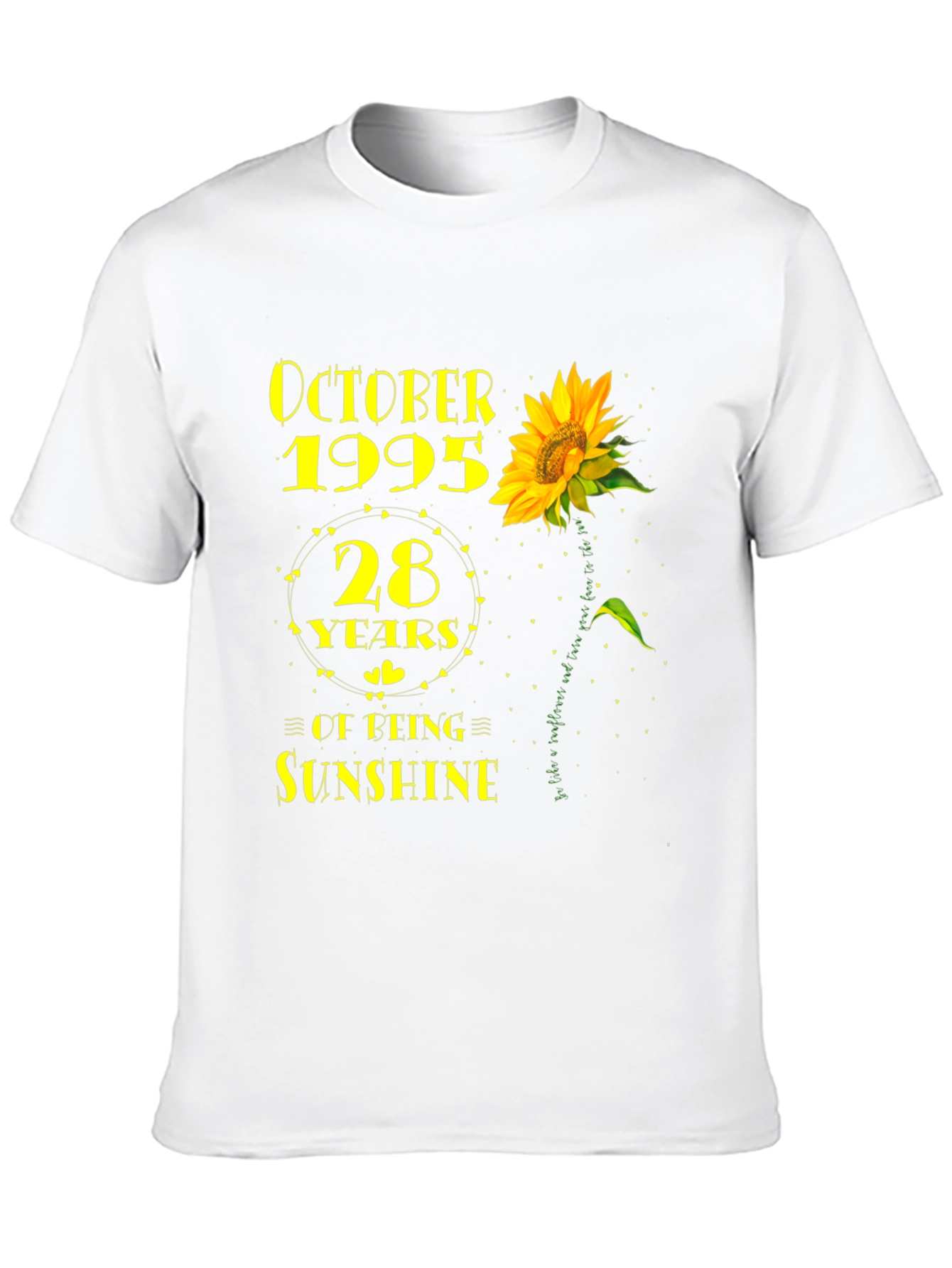 October 1995 Sunflower 28th Birthday T-Shirt