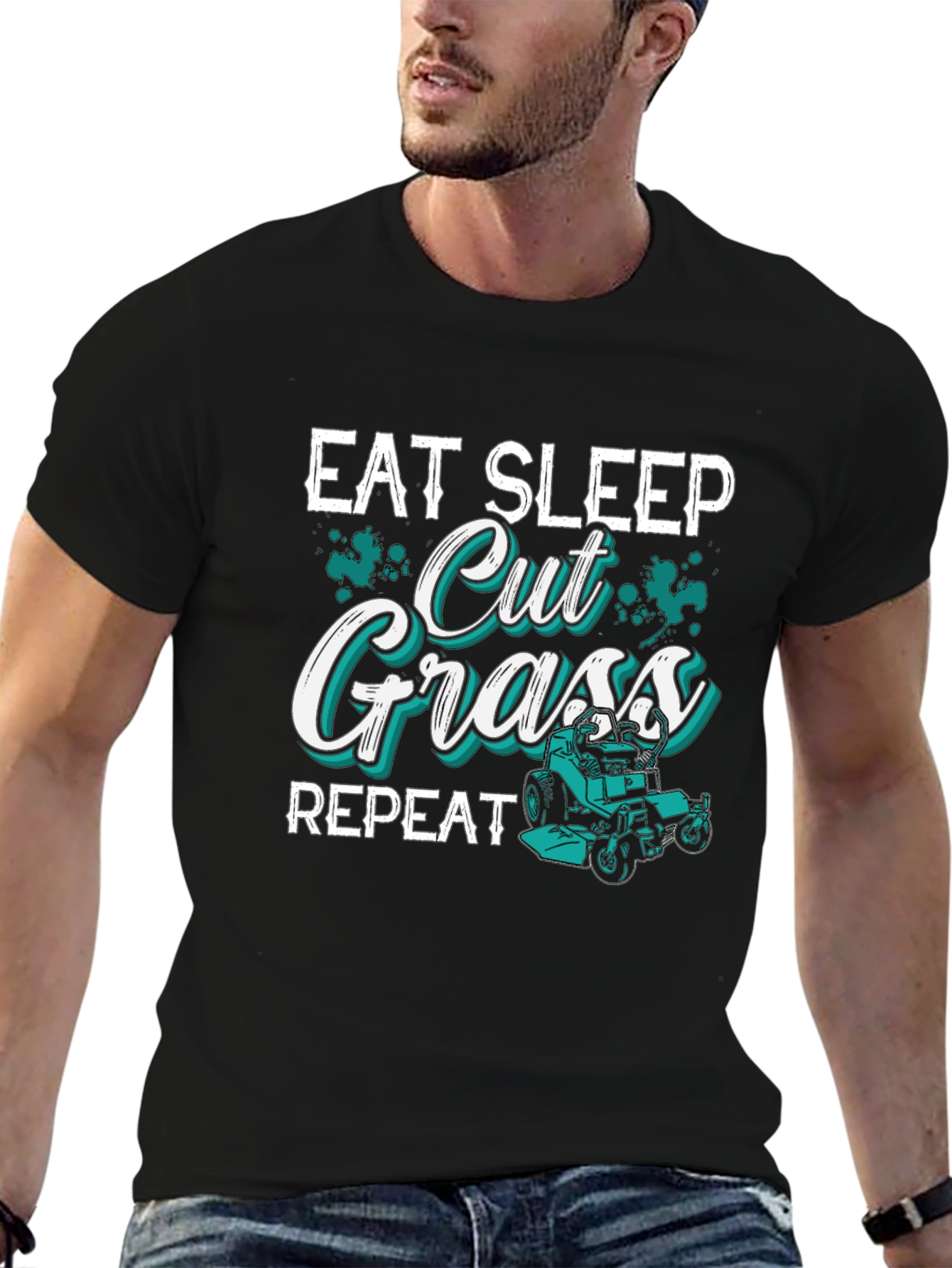 Eat Sleep Cut Grass Repeat T-Shirt