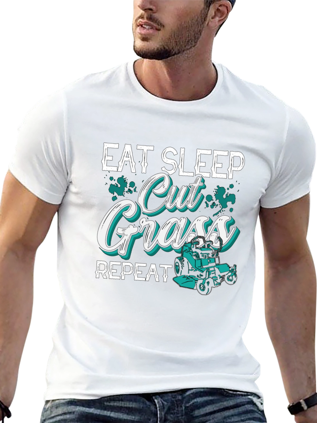 Eat Sleep Cut Grass Repeat T-Shirt