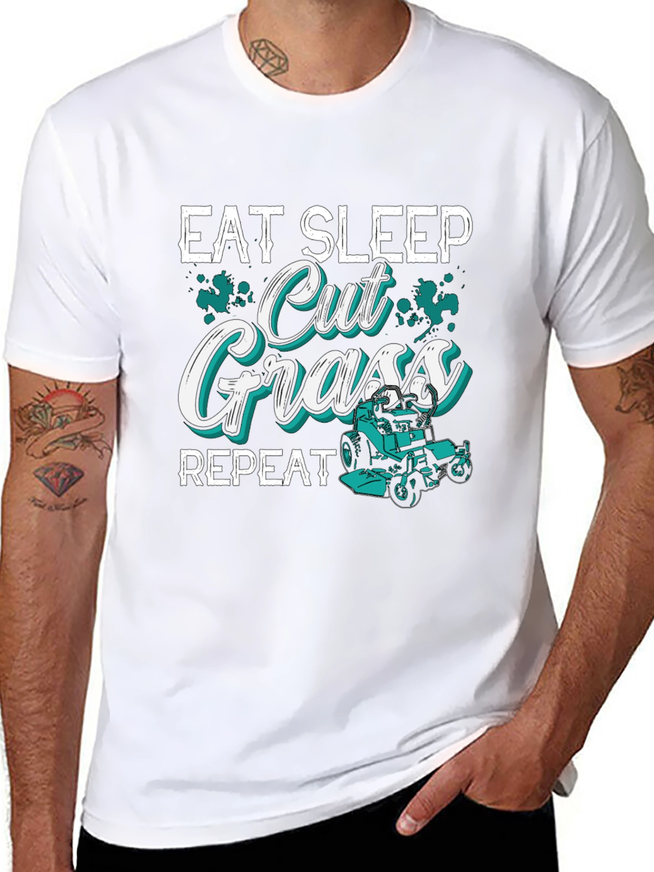 Eat Sleep Cut Grass Repeat T-Shirt