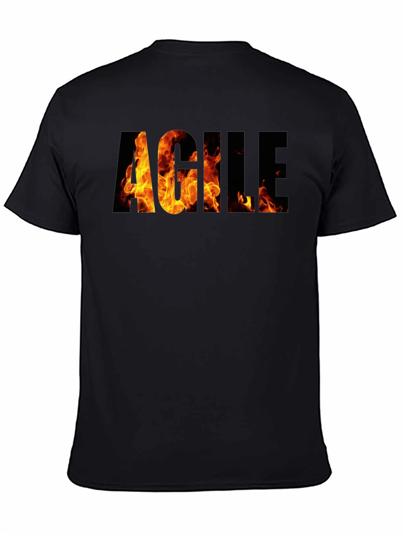 Agile Burning Text T-Shirt - Cool Software Dev Tee