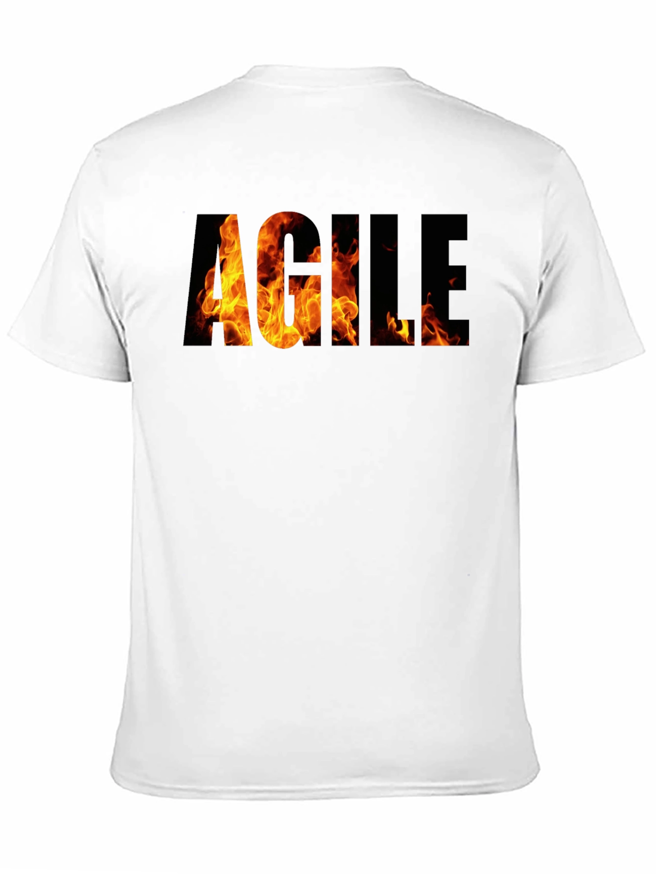 Agile Burning Text T-Shirt - Cool Software Dev Tee