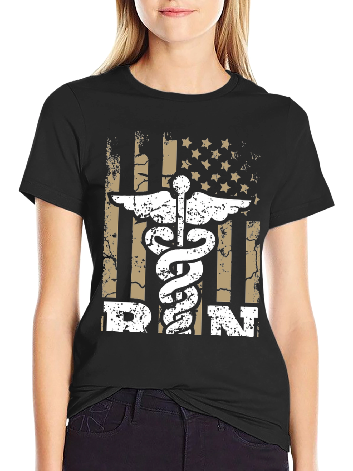 RN American Flag Graphic T-Shirt
