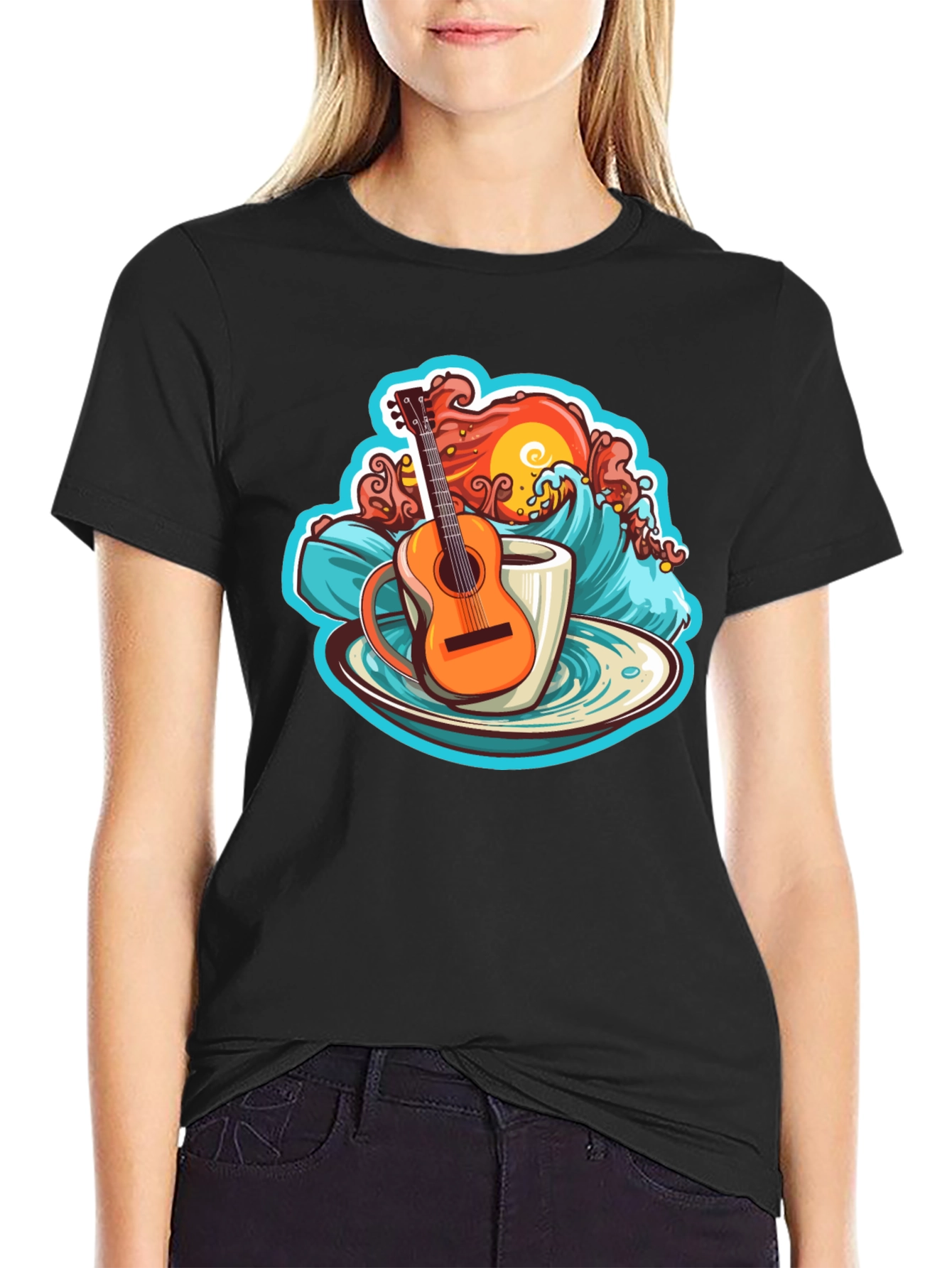 Guitar Wave Coffee T-Shirt