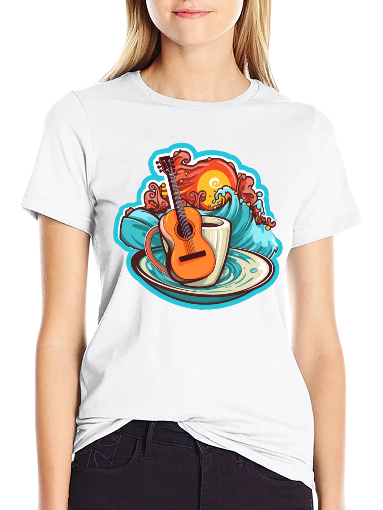 Guitar Wave Coffee T-Shirt