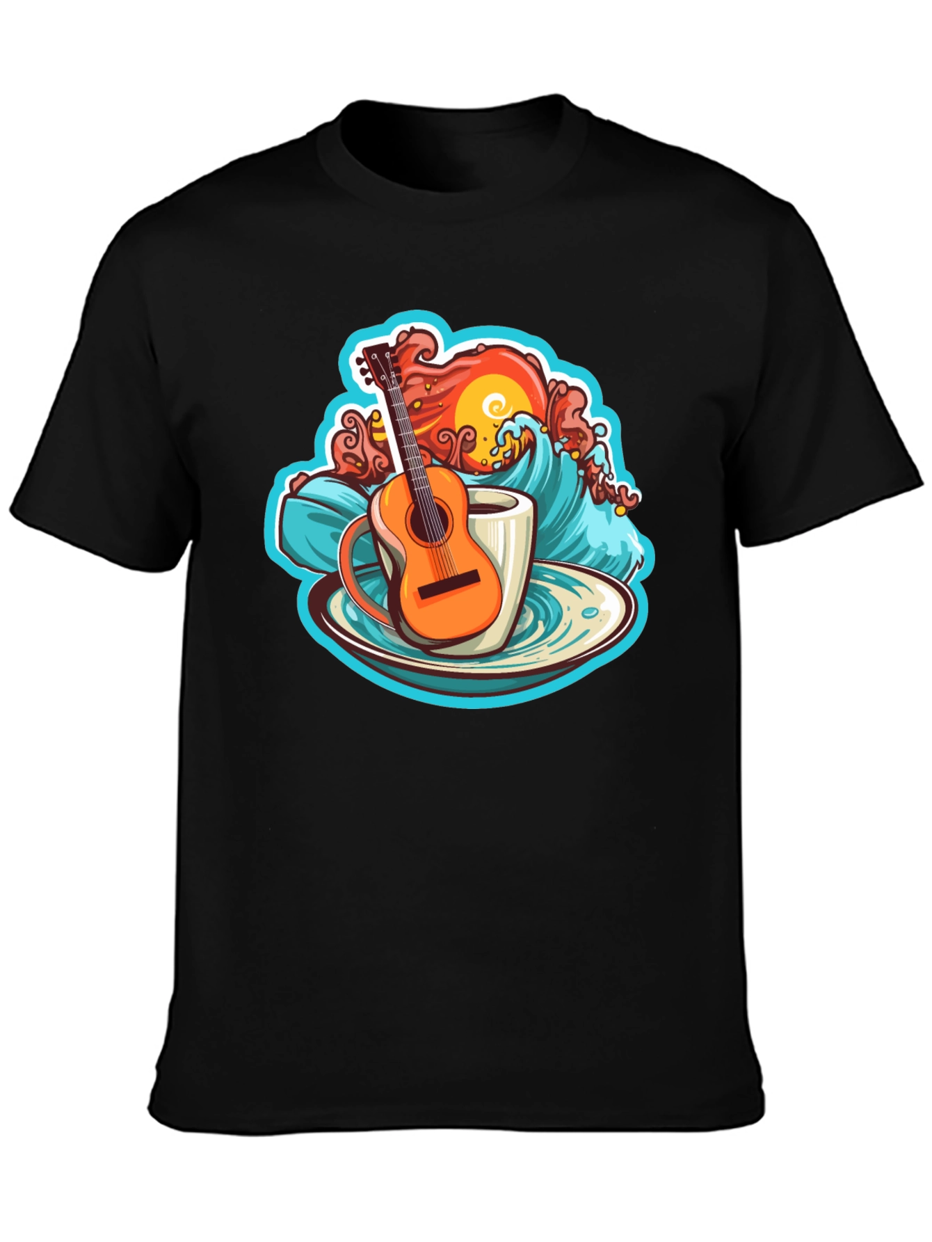 Guitar Wave Coffee T-Shirt
