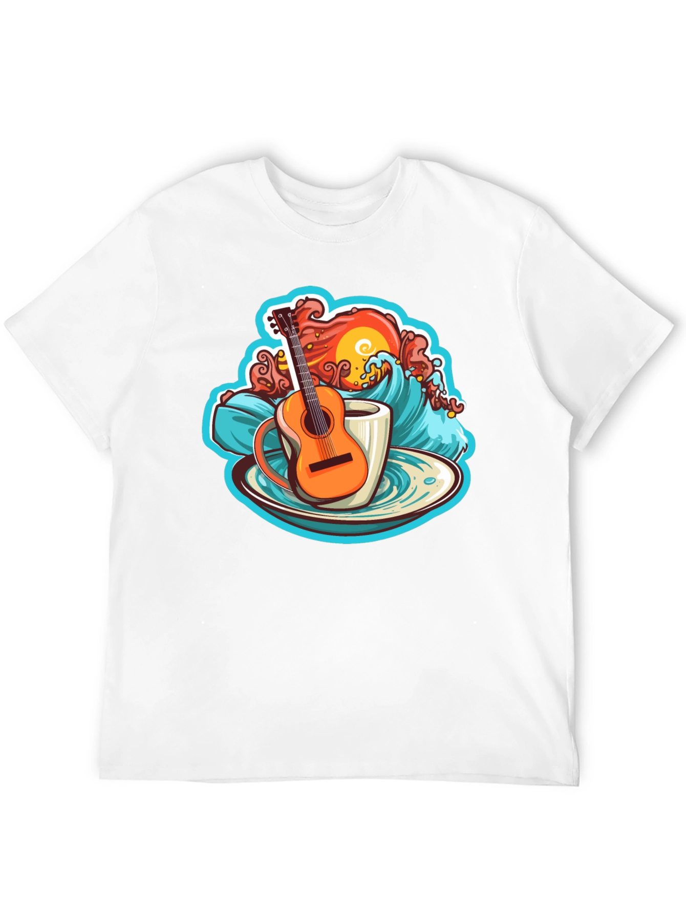 Guitar Wave Coffee T-Shirt