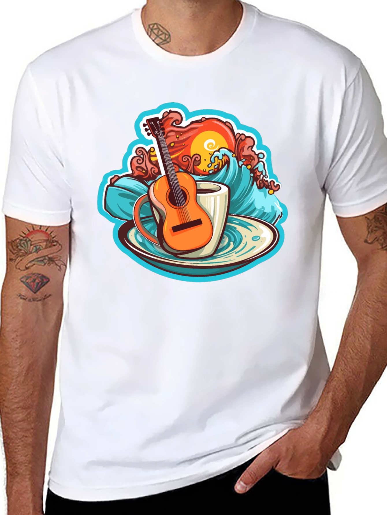 Guitar Wave Coffee T-Shirt