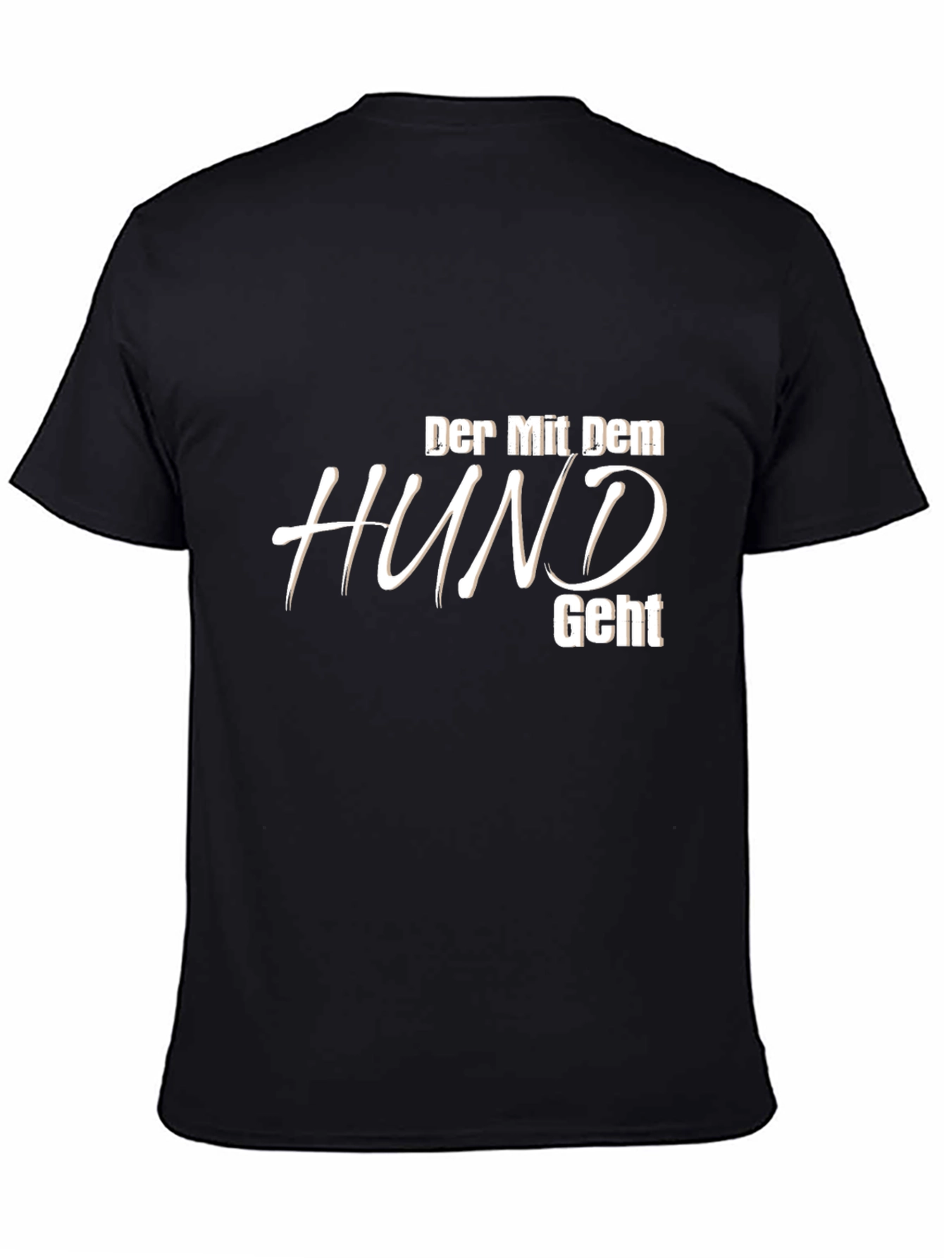 Der Mit Dem Hund Geht Black T-Shirt
