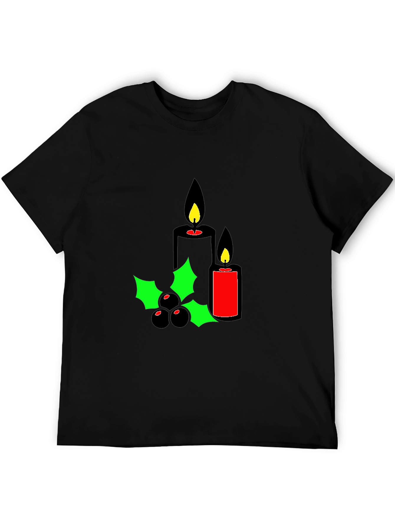 Holiday Candles Graphic Tee - Christmas Spirit Shirt