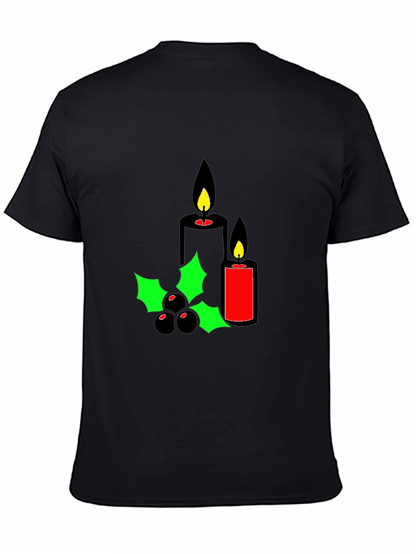 Holiday Candles Graphic Tee - Christmas Spirit Shirt
