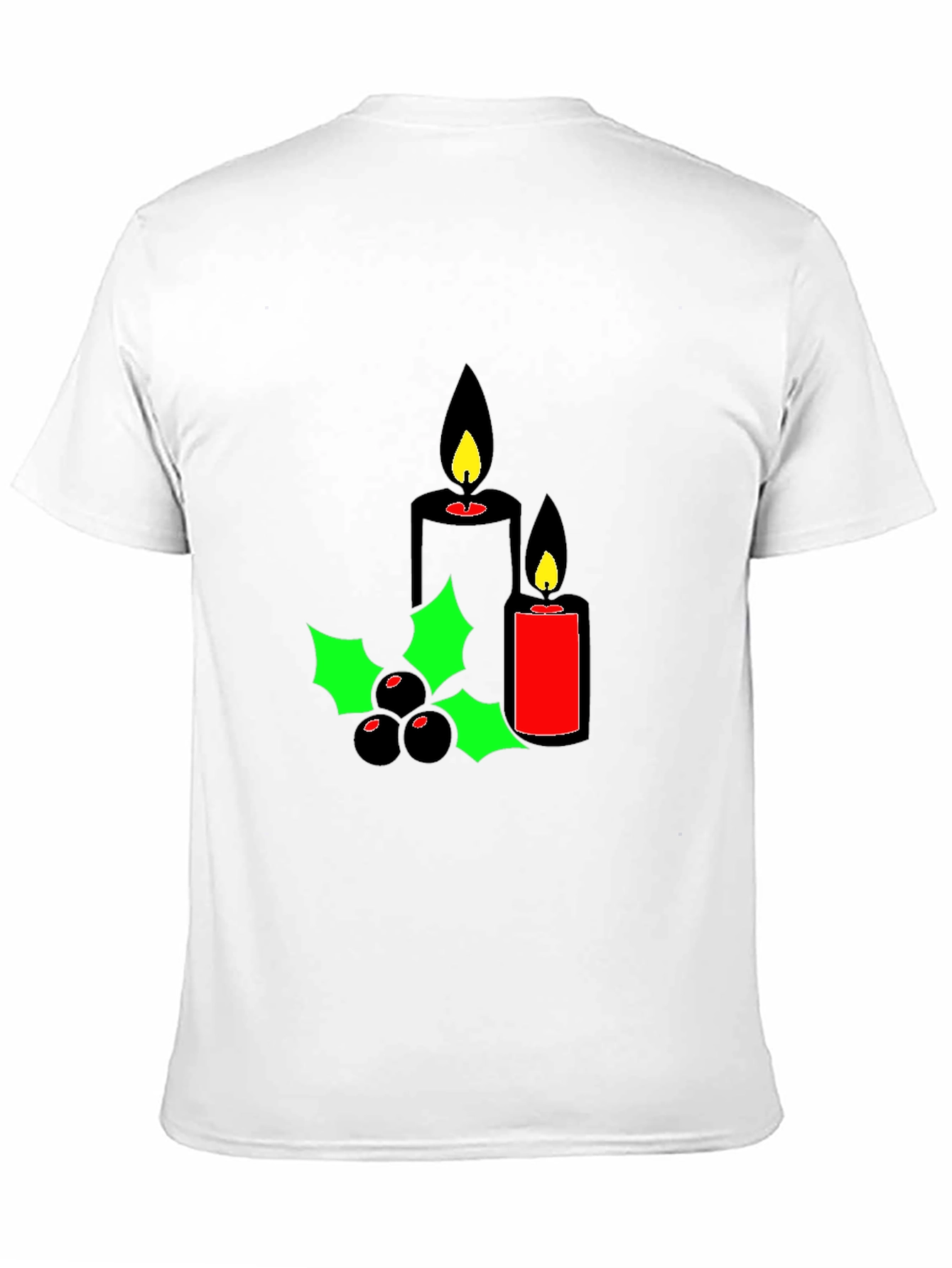 Holiday Candles Graphic Tee - Christmas Spirit Shirt