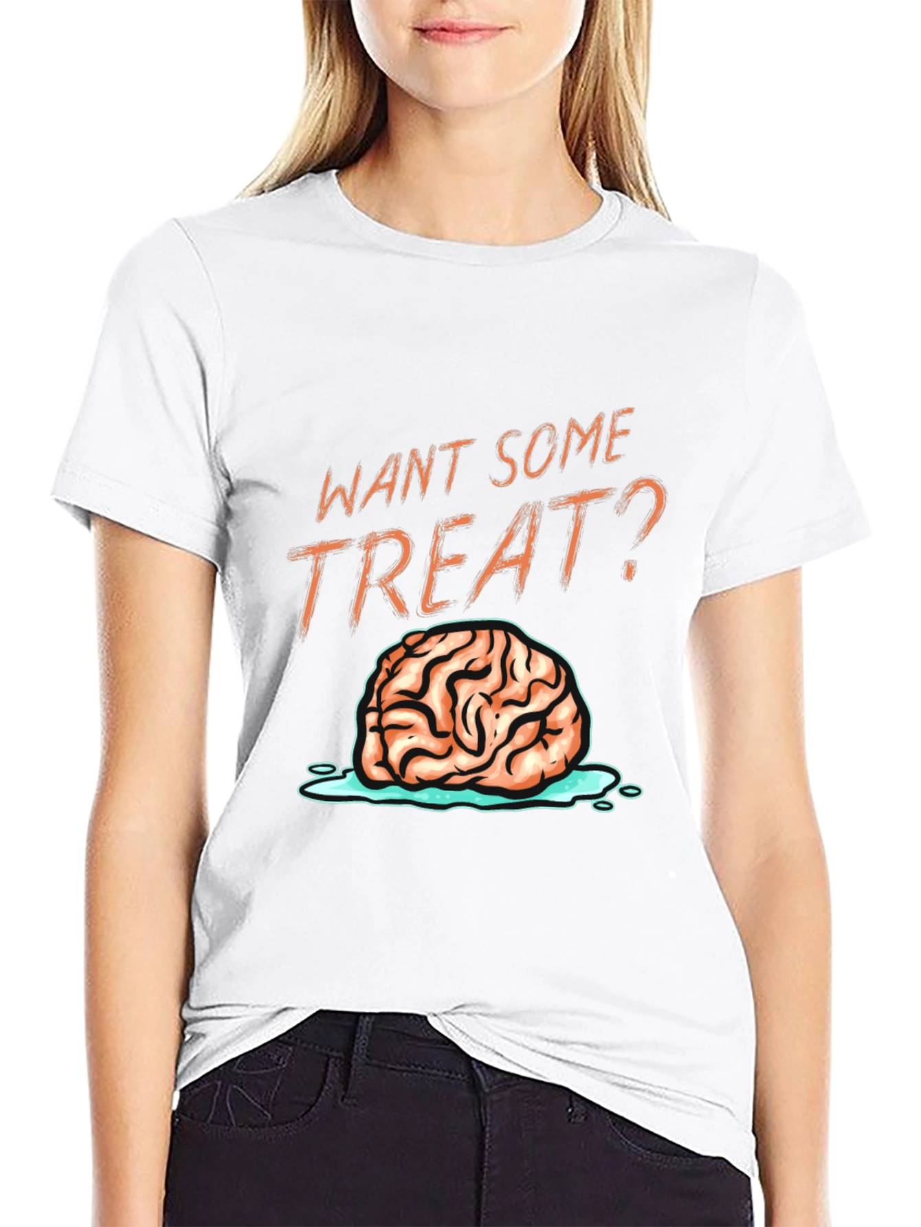 Want Some Treat? Brain Graphic T-Shirt