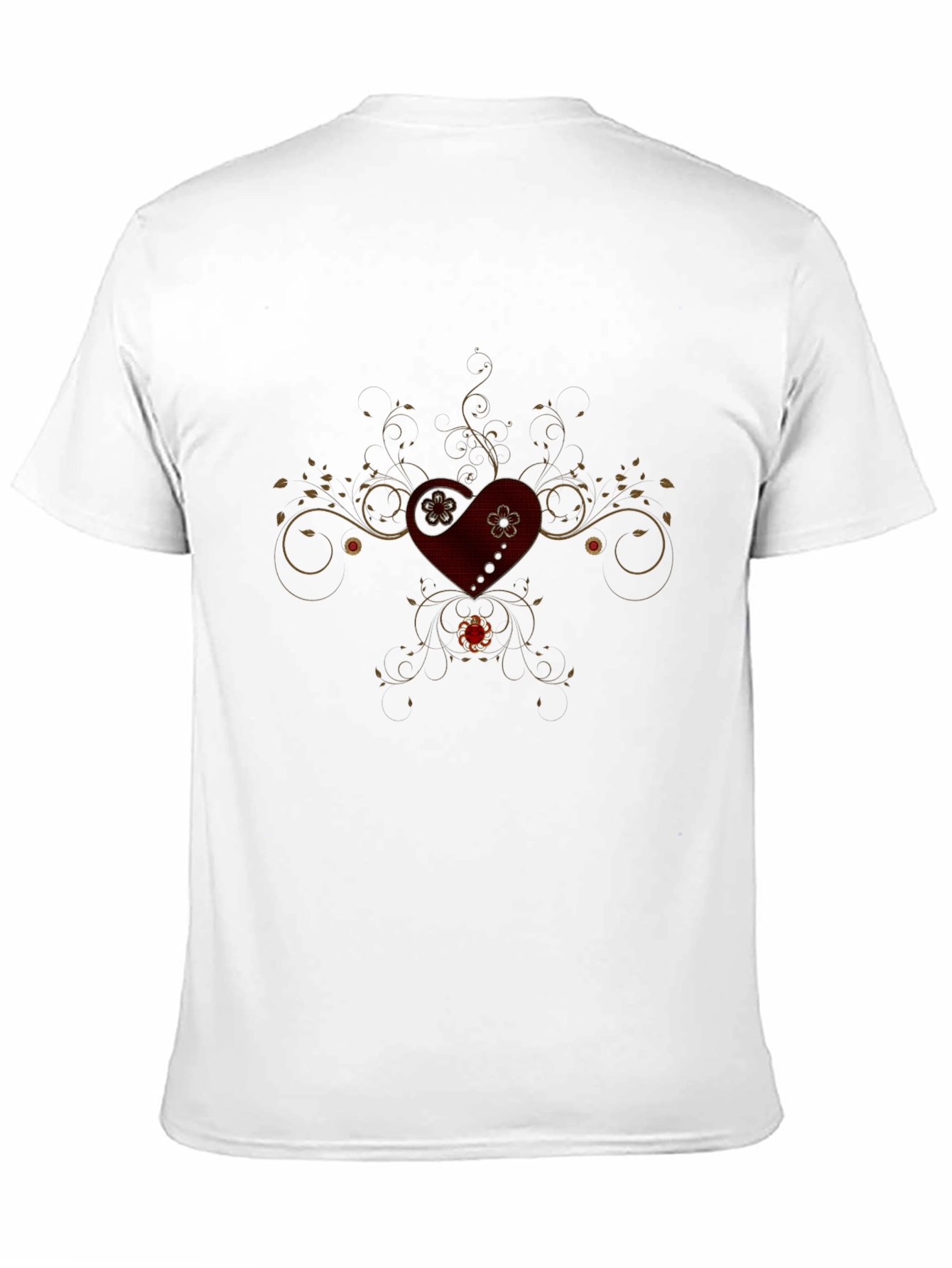 Heart & Vine Graphic Tee - Mens Black T-Shirt