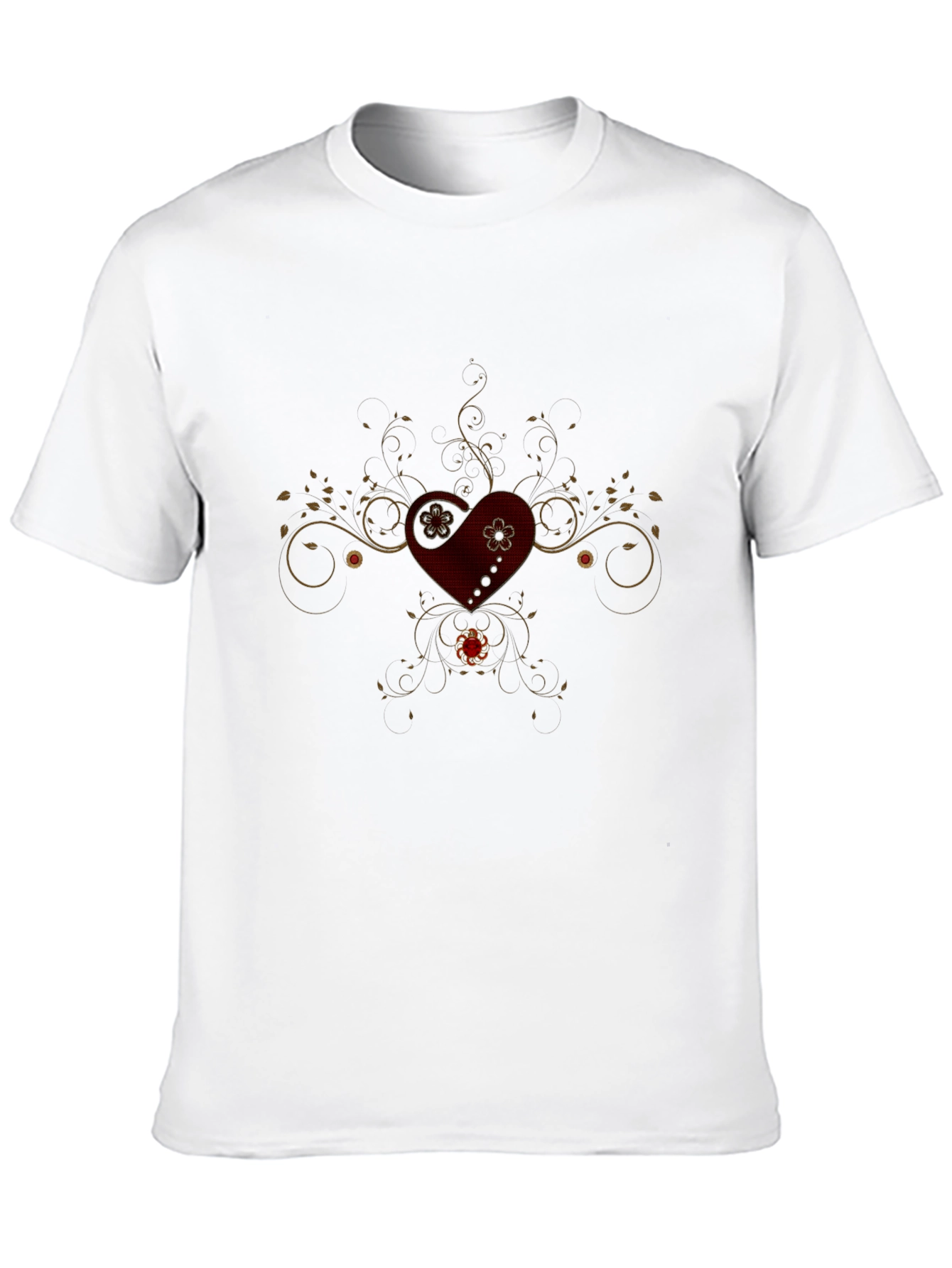 Heart & Vine Graphic Tee - Mens Black T-Shirt