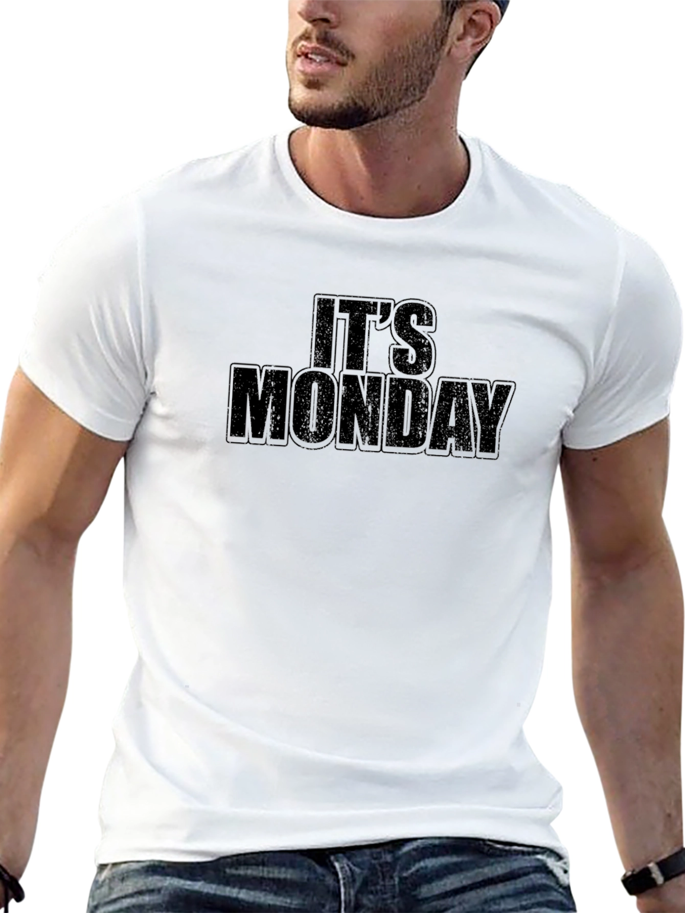 Its Monday Graphic Tee - Black Casual T-Shirt
