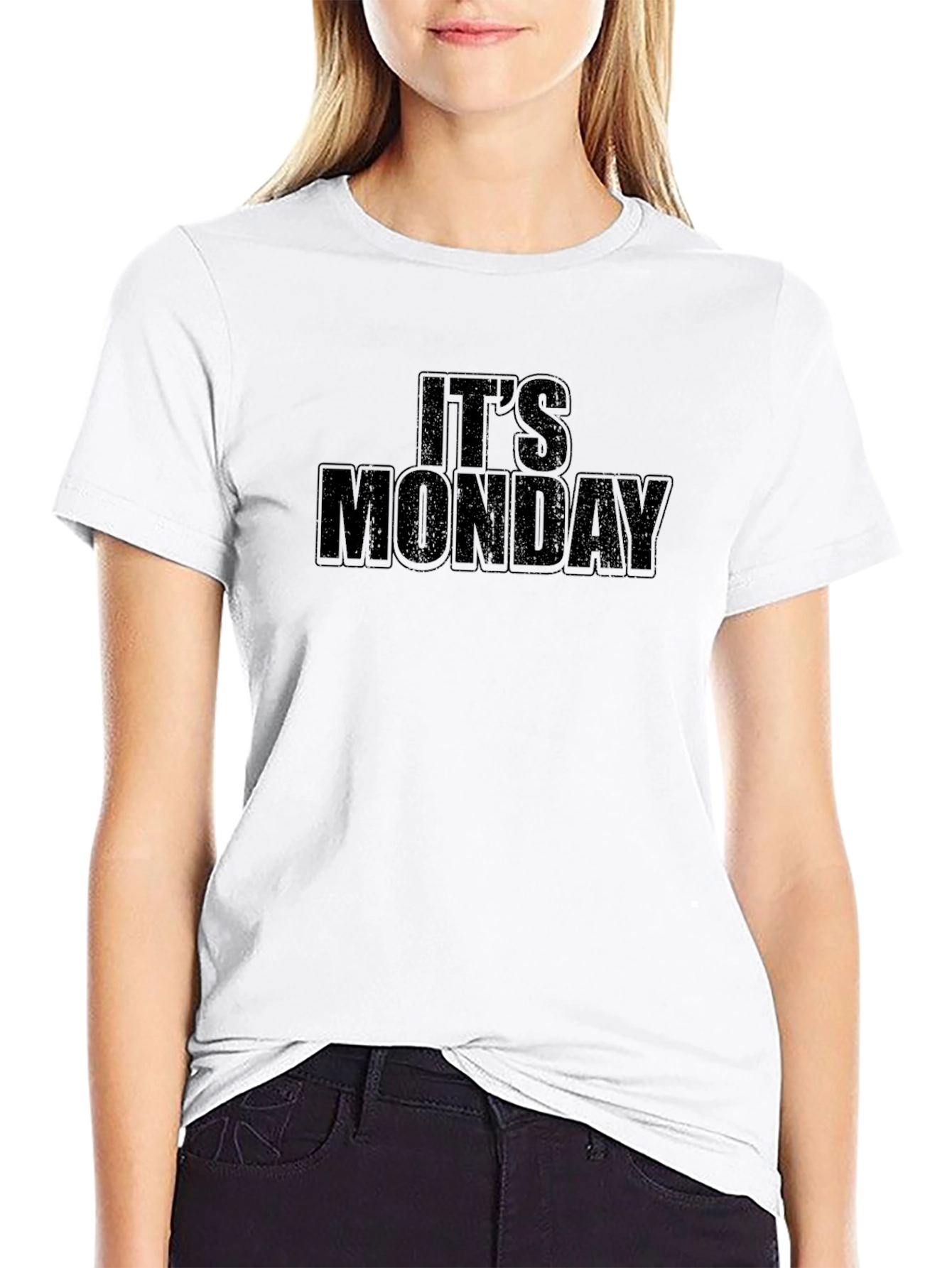 Its Monday Graphic Tee - Black Casual T-Shirt