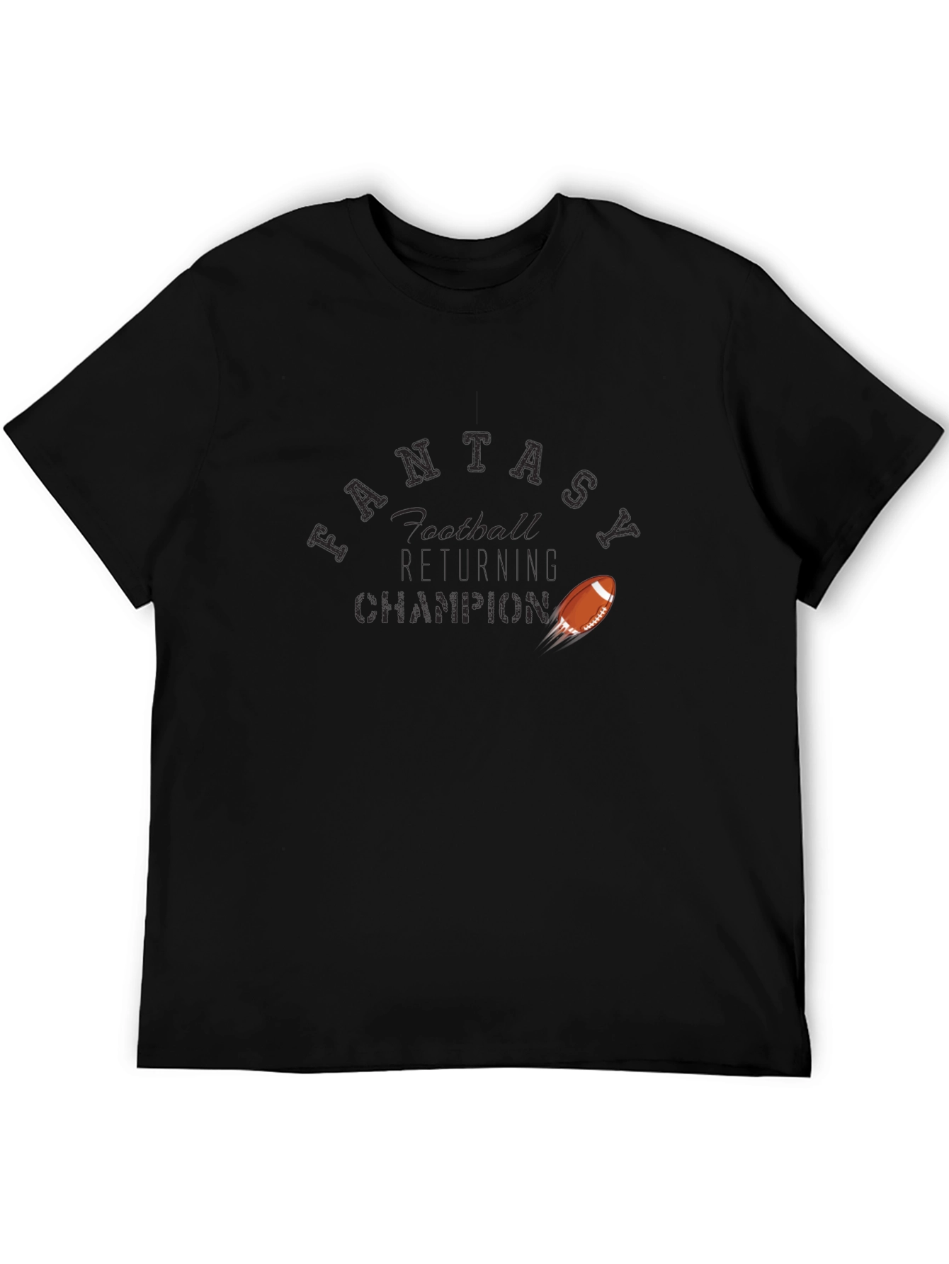 Fantasy Football Champion Graphic Tee - Black
