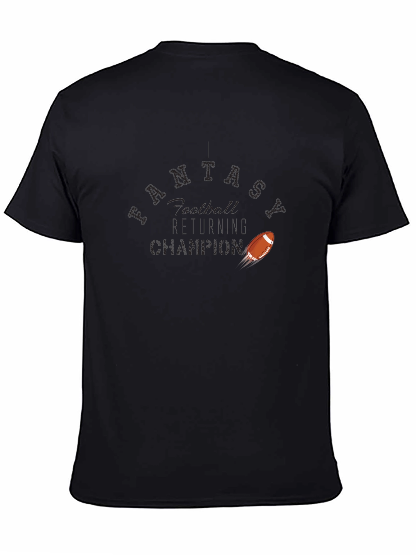 Fantasy Football Champion Graphic Tee - Black