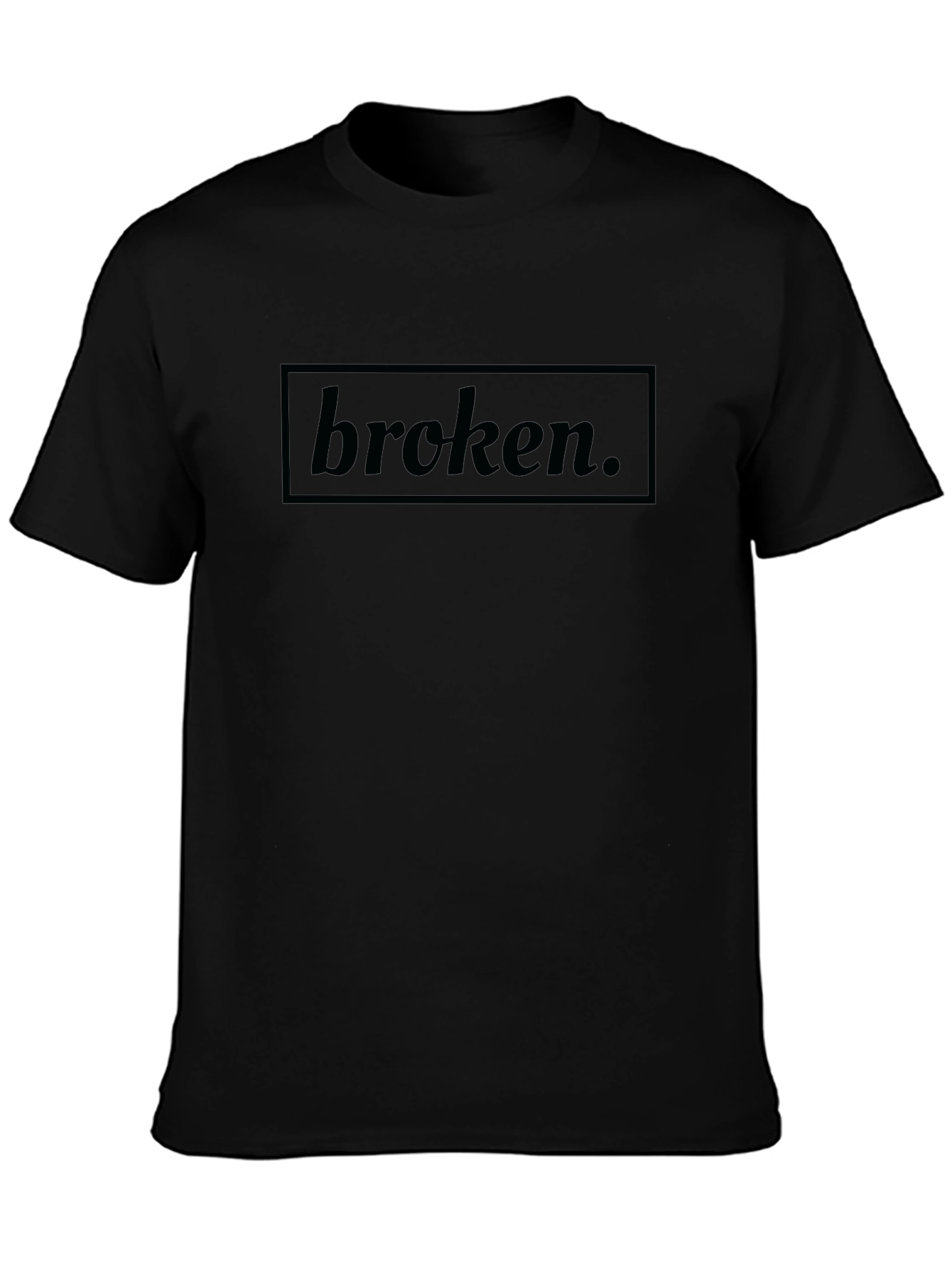 Broken Graphic Tee - Minimalist Black T-Shirt
