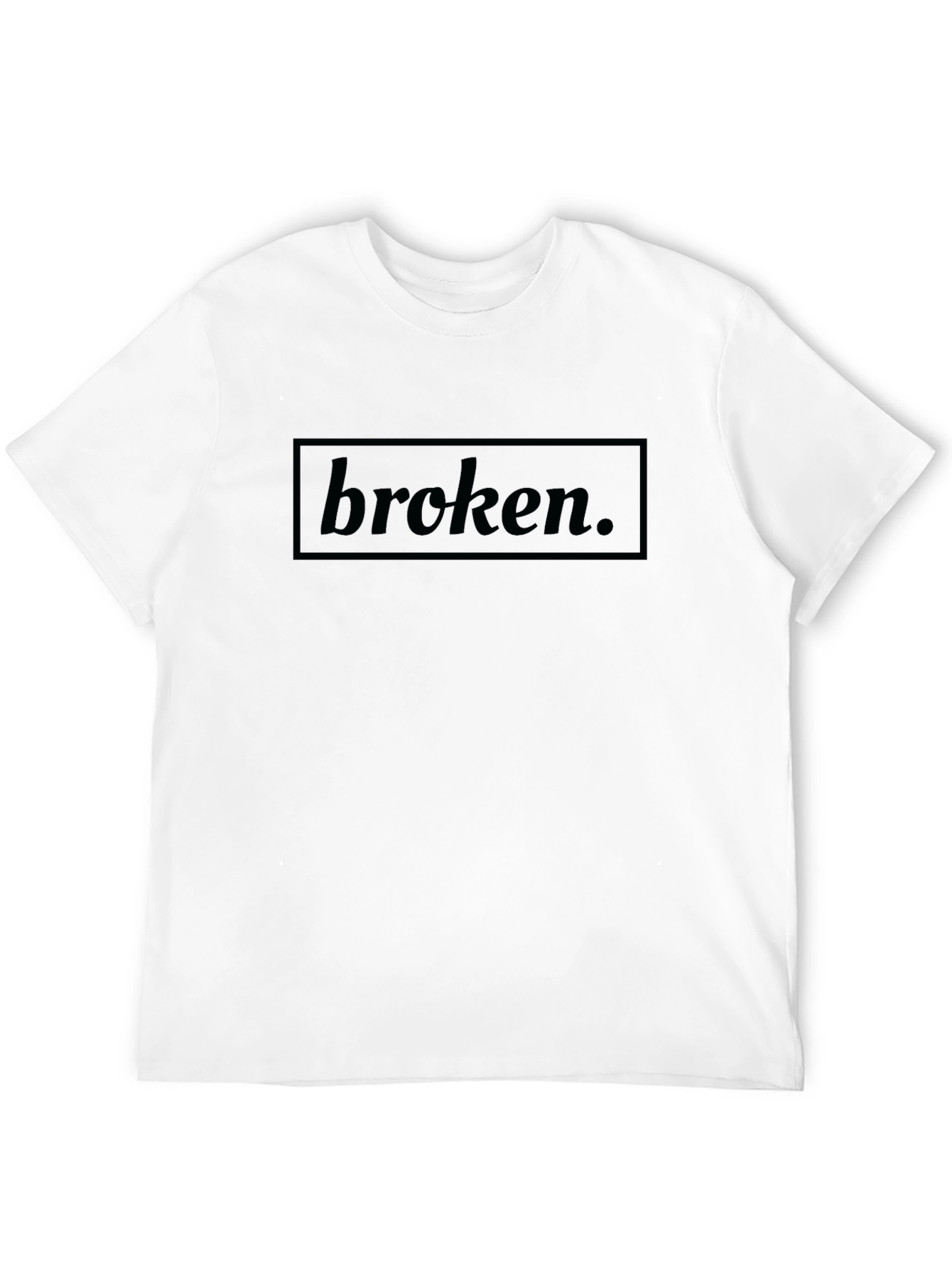 Broken Graphic Tee - Minimalist Black T-Shirt