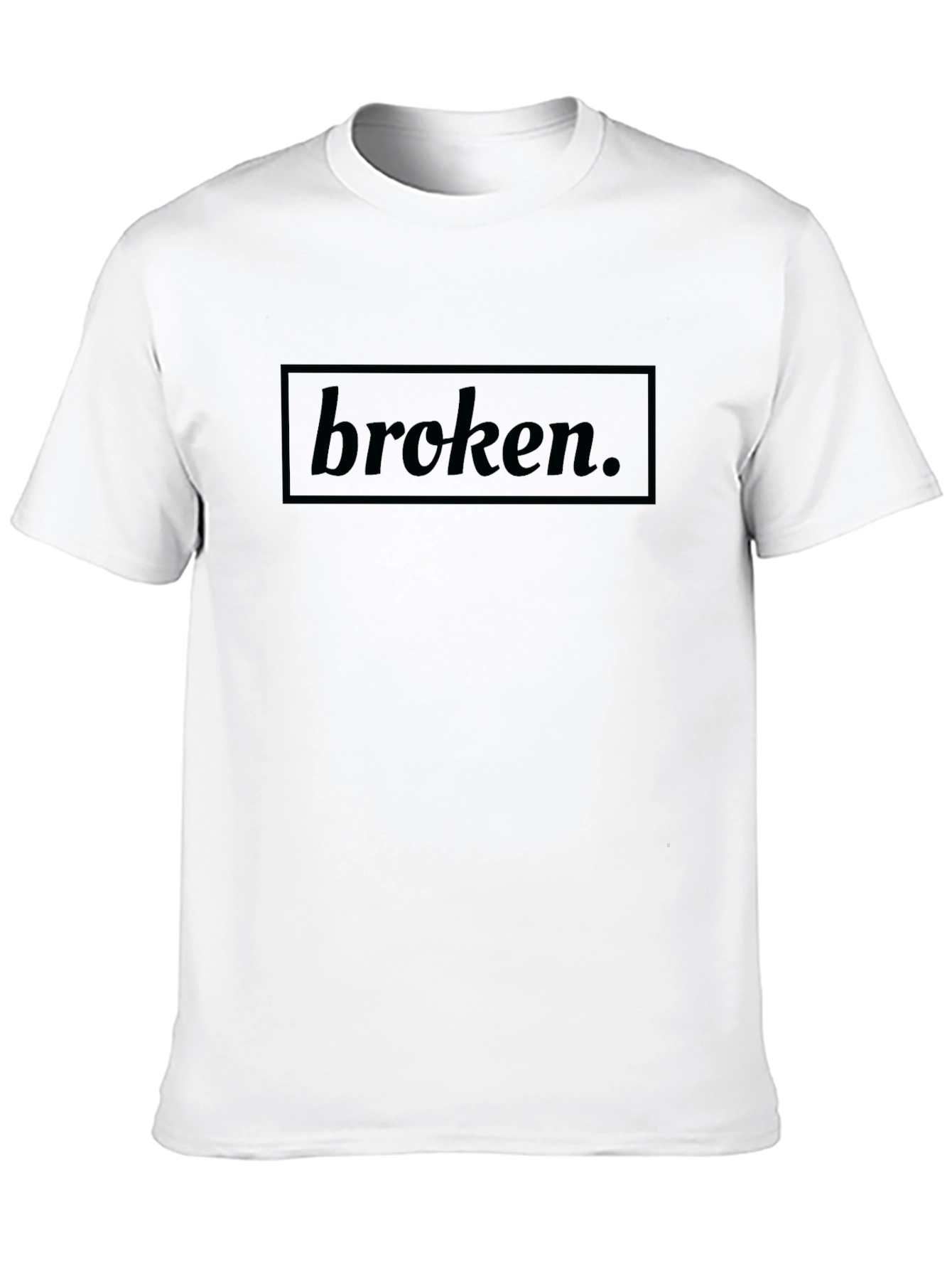 Broken Graphic Tee - Minimalist Black T-Shirt