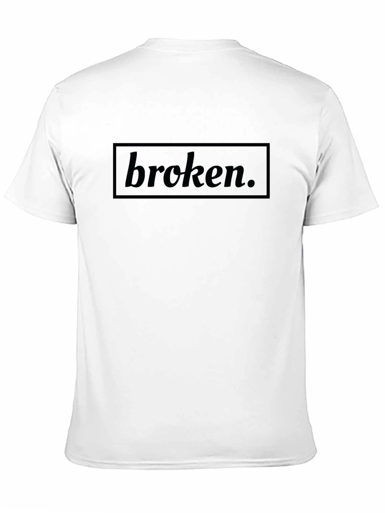 Broken Graphic Tee - Minimalist Black T-Shirt