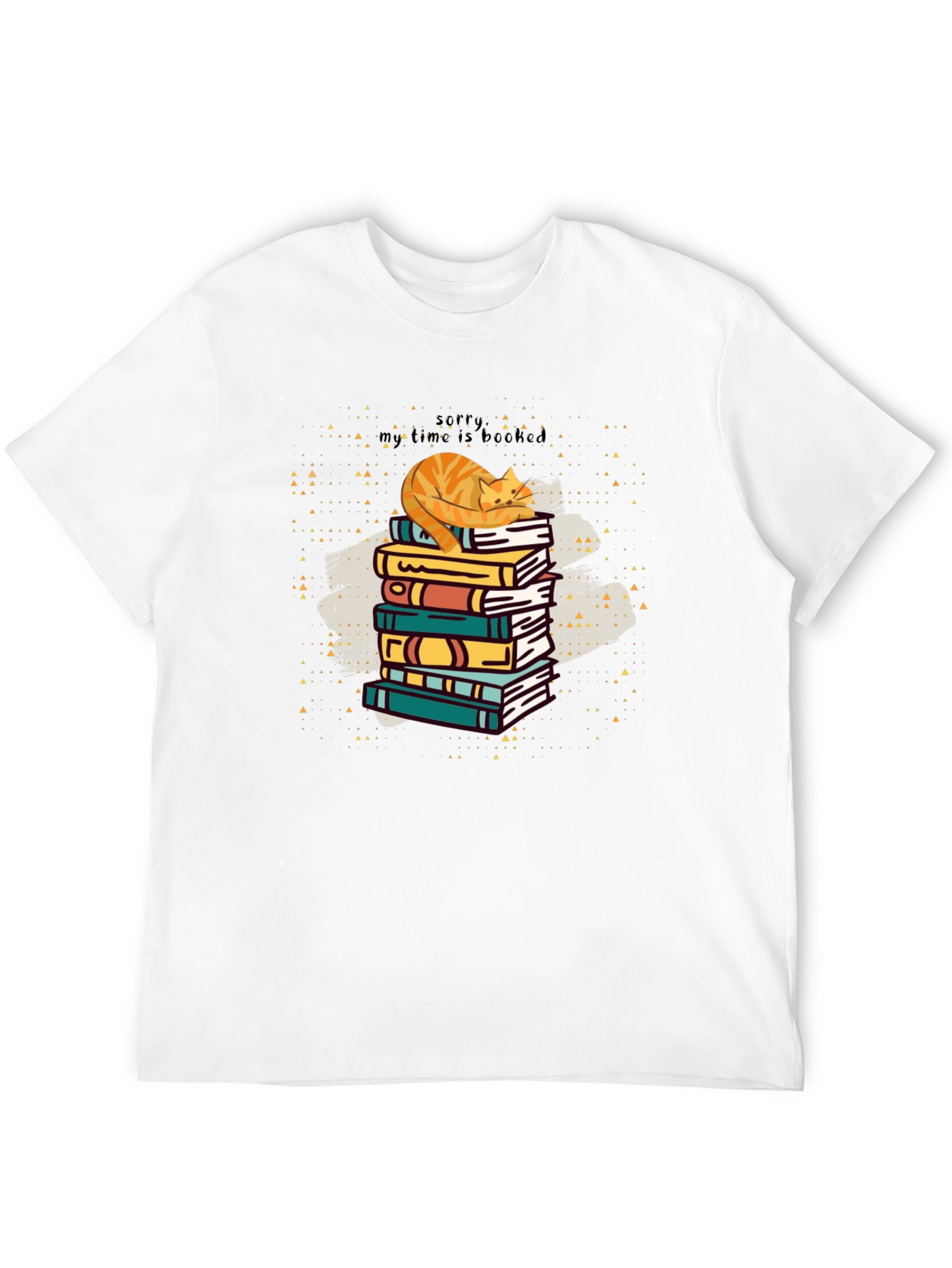 Booked Time Cat Graphic Tee