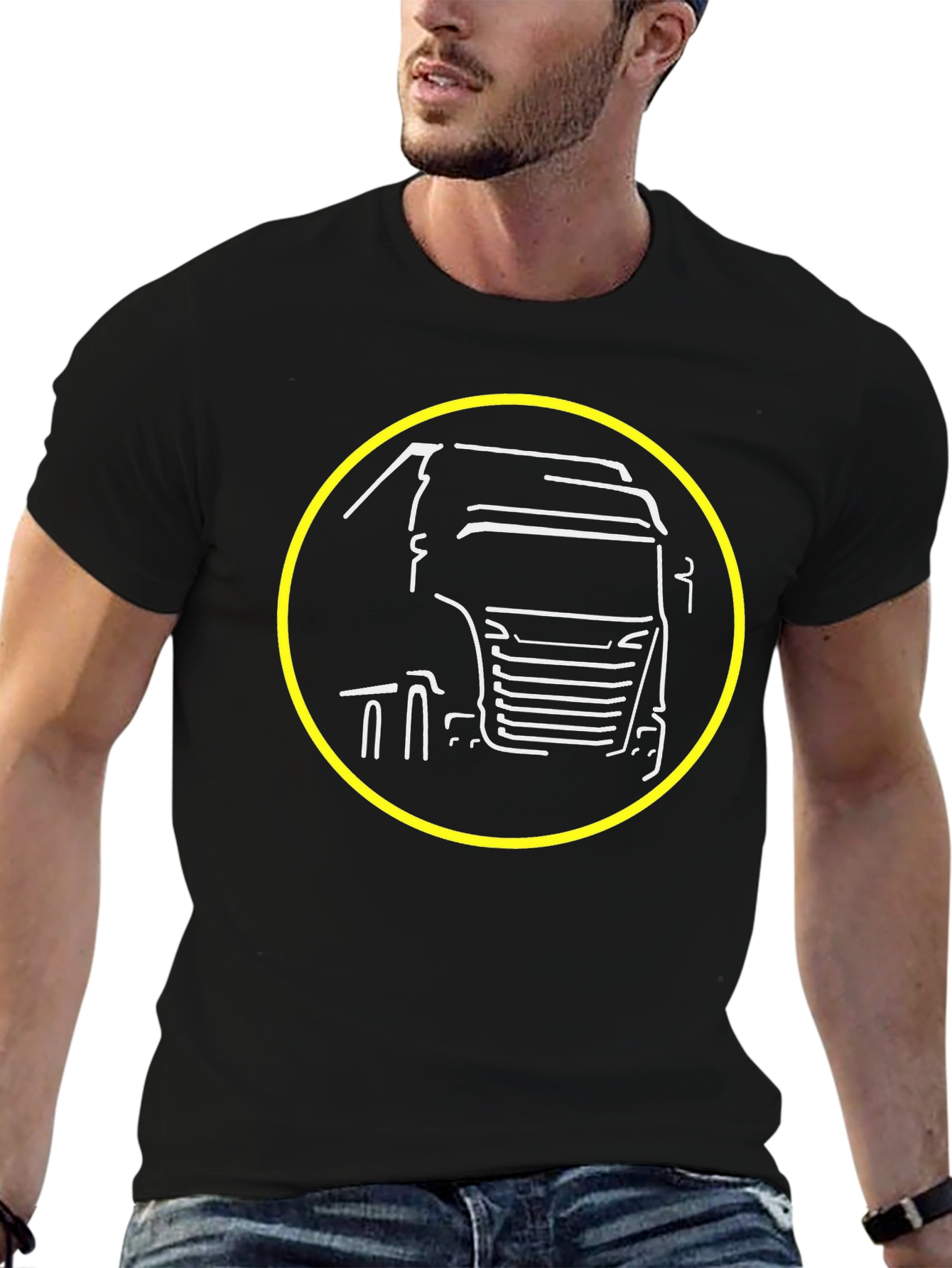 Truck Graphic Tee - Cool Black T-Shirt