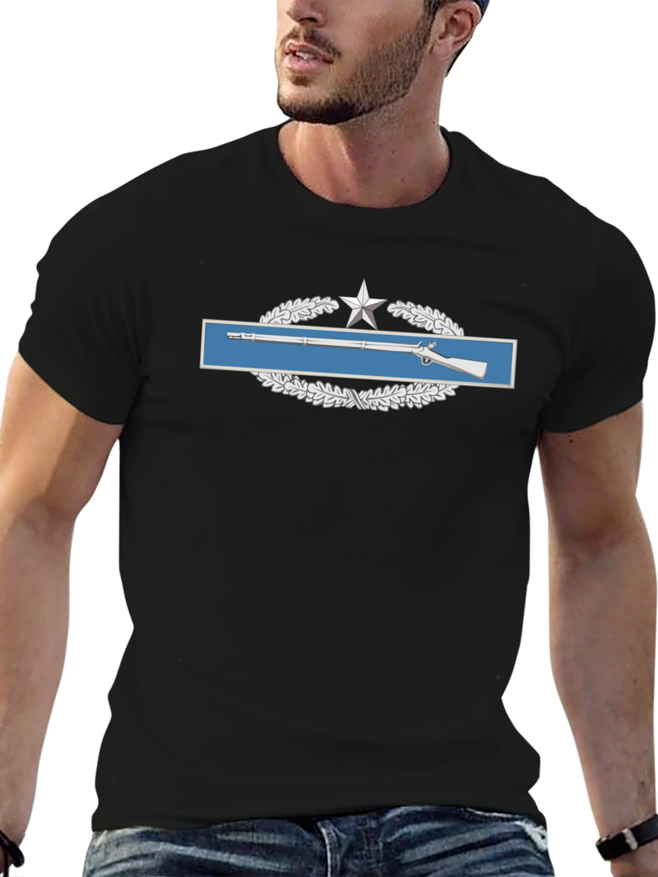 Military Sharpshooter Badge Graphic T-Shirt