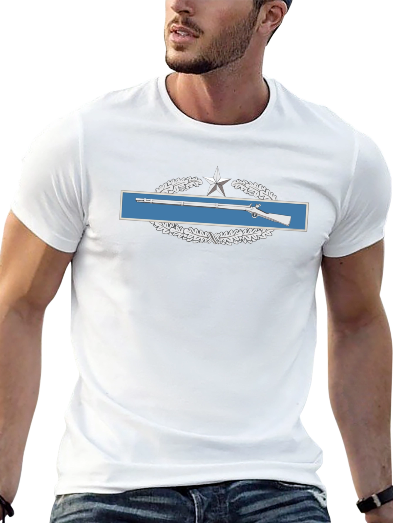 Military Sharpshooter Badge Graphic T-Shirt