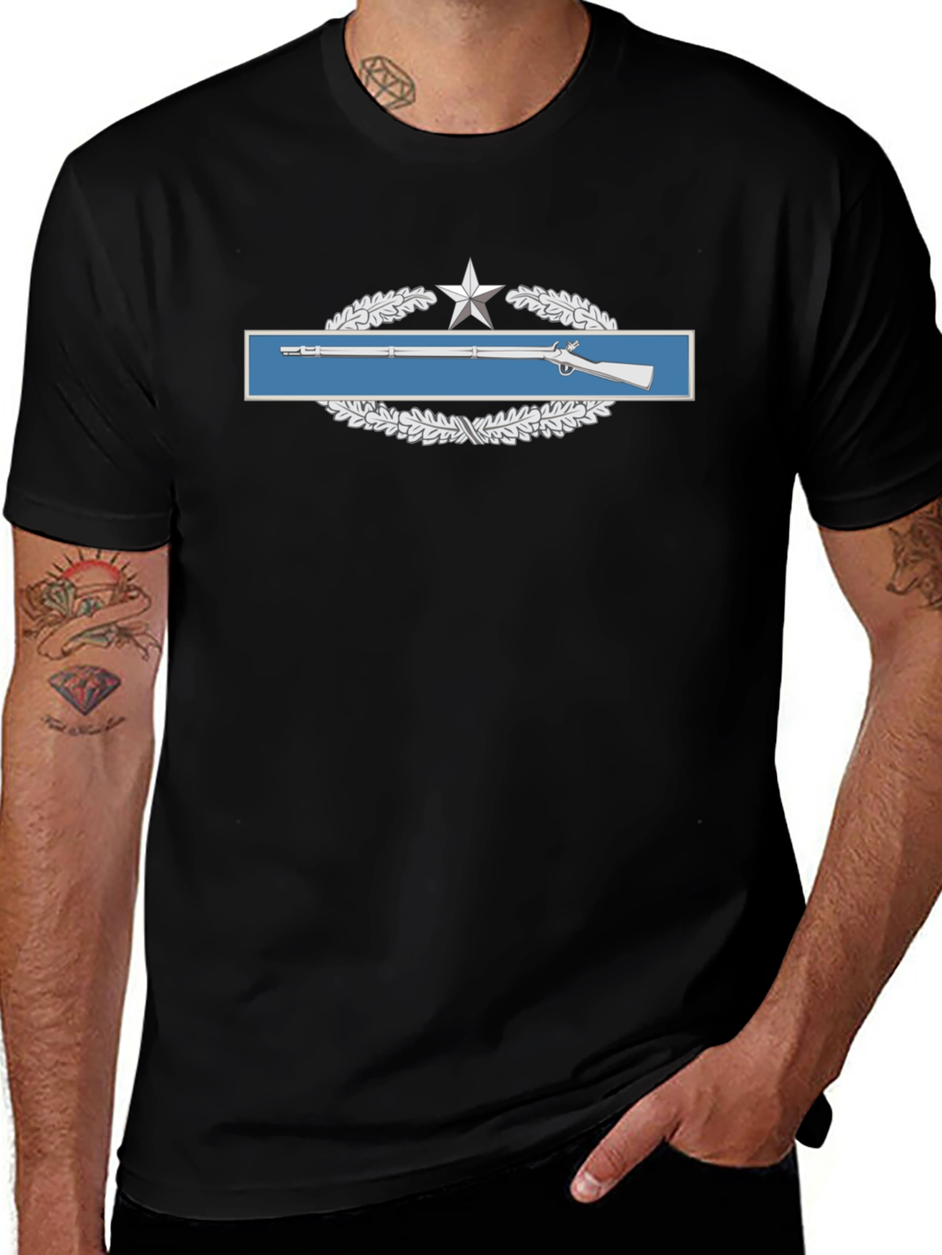 Military Sharpshooter Badge Graphic T-Shirt