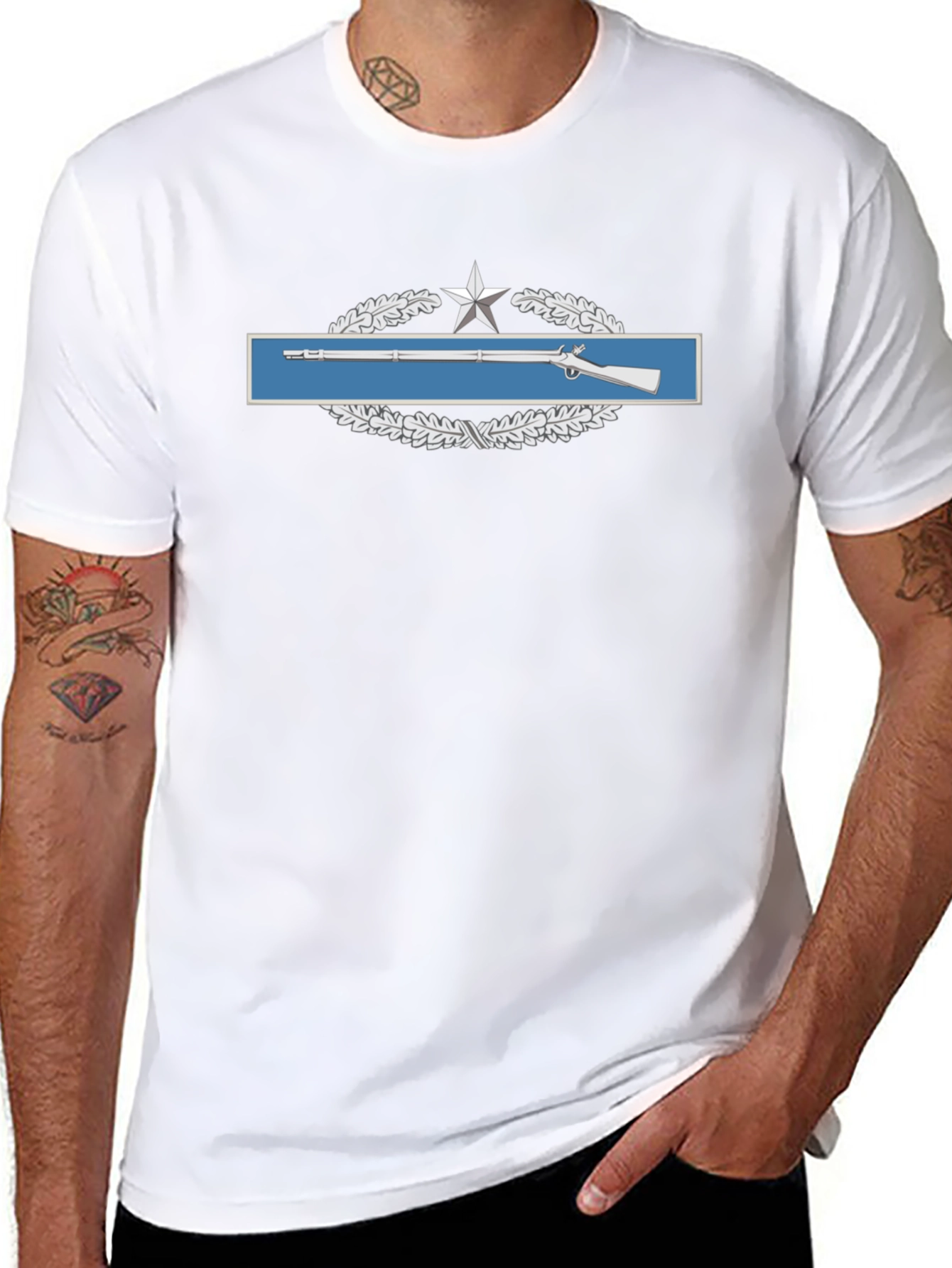 Military Sharpshooter Badge Graphic T-Shirt