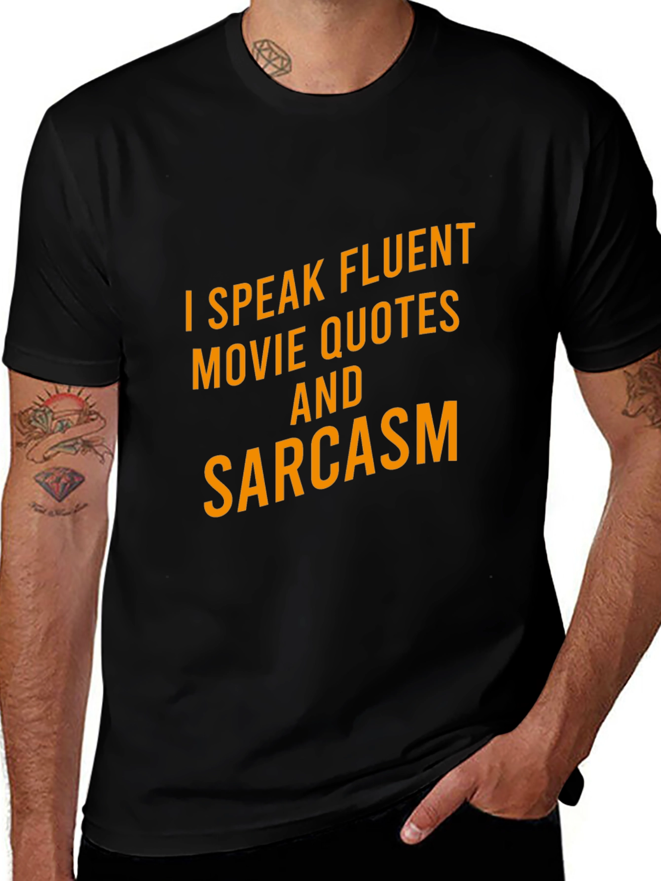 Funny Movie Quotes & Sarcasm Black T-Shirt