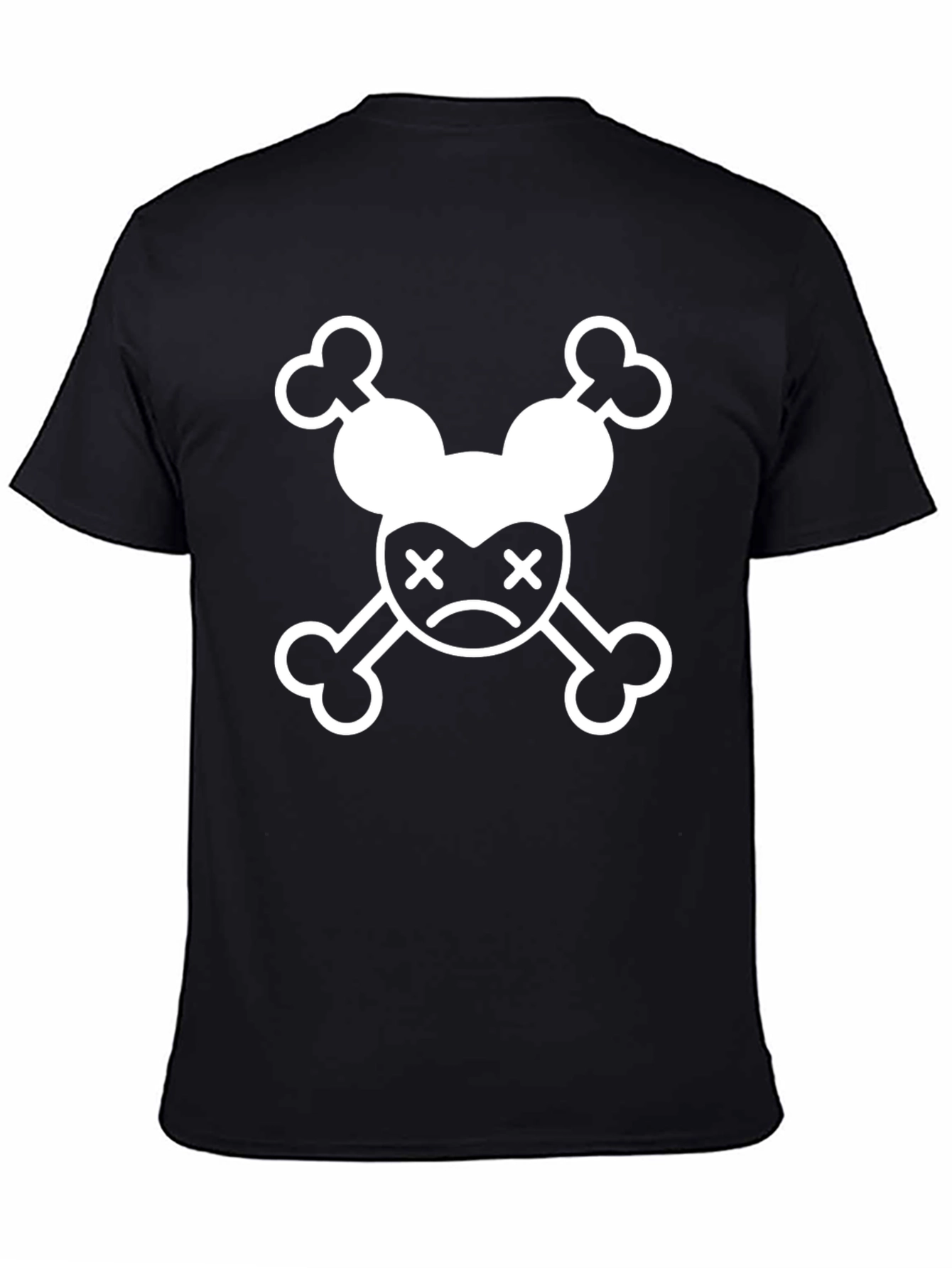 Mickey Skull Graphic Tee - Black Cotton T-Shirt