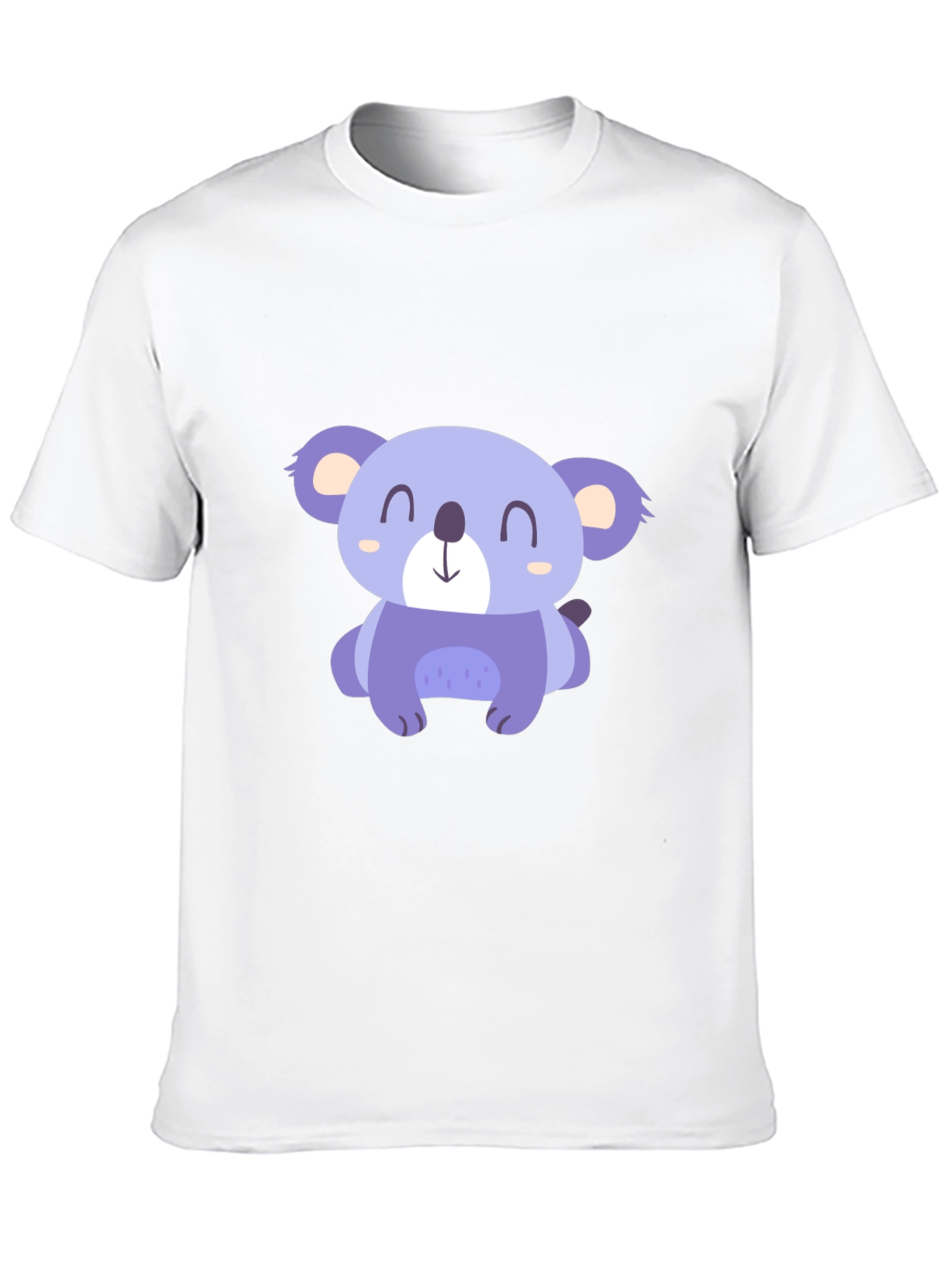 Cute Koala Graphic Tee - Casual Black T-Shirt
