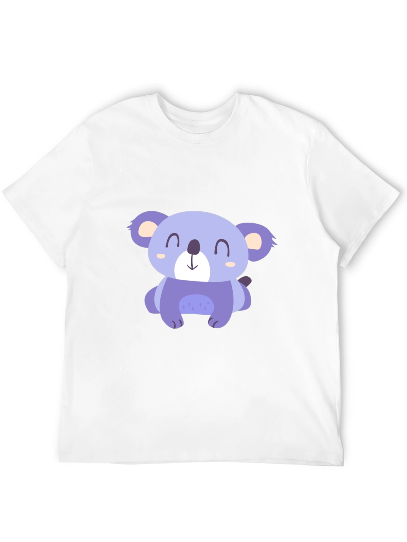 Cute Koala Graphic Tee - Casual Black T-Shirt