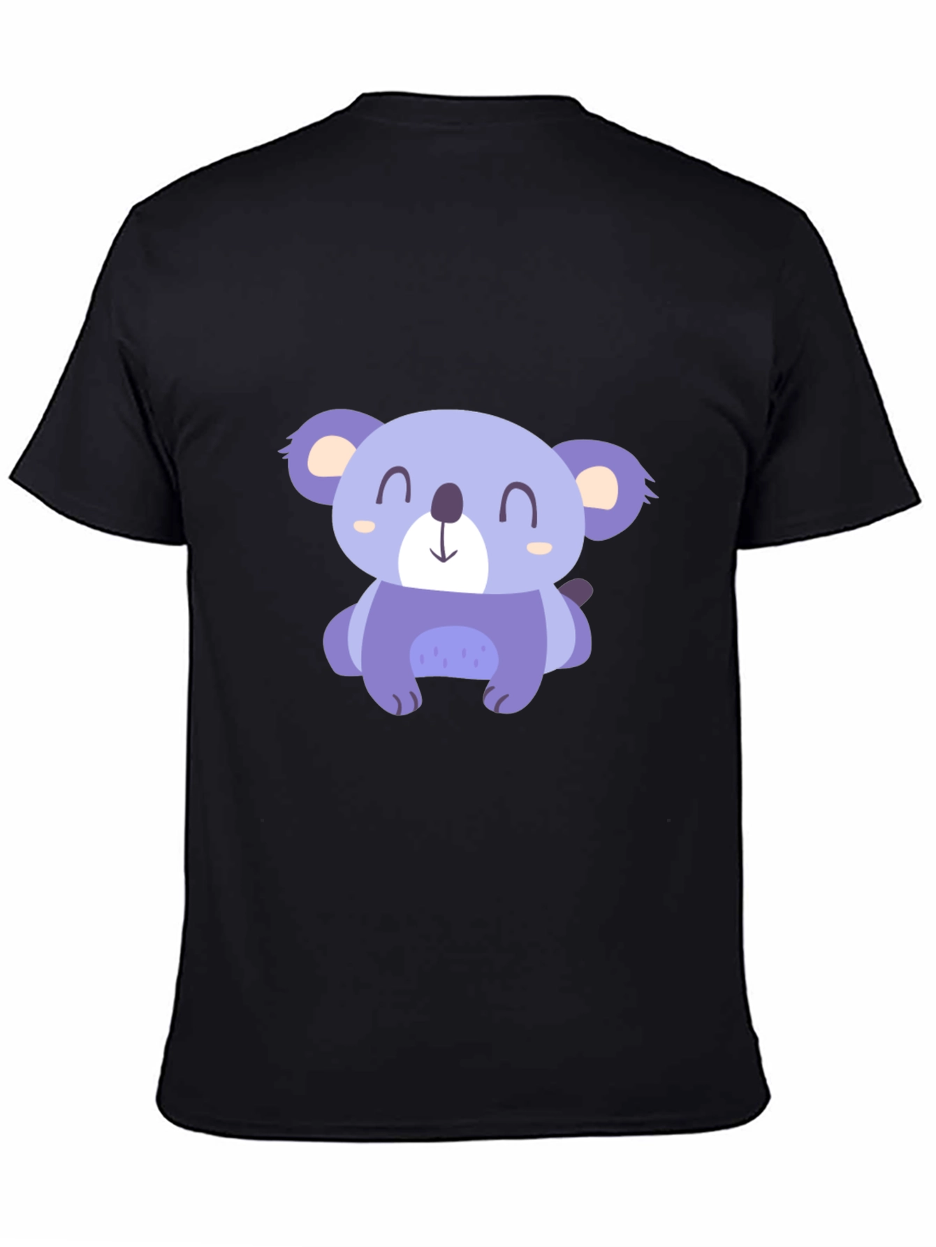 Cute Koala Graphic Tee - Casual Black T-Shirt