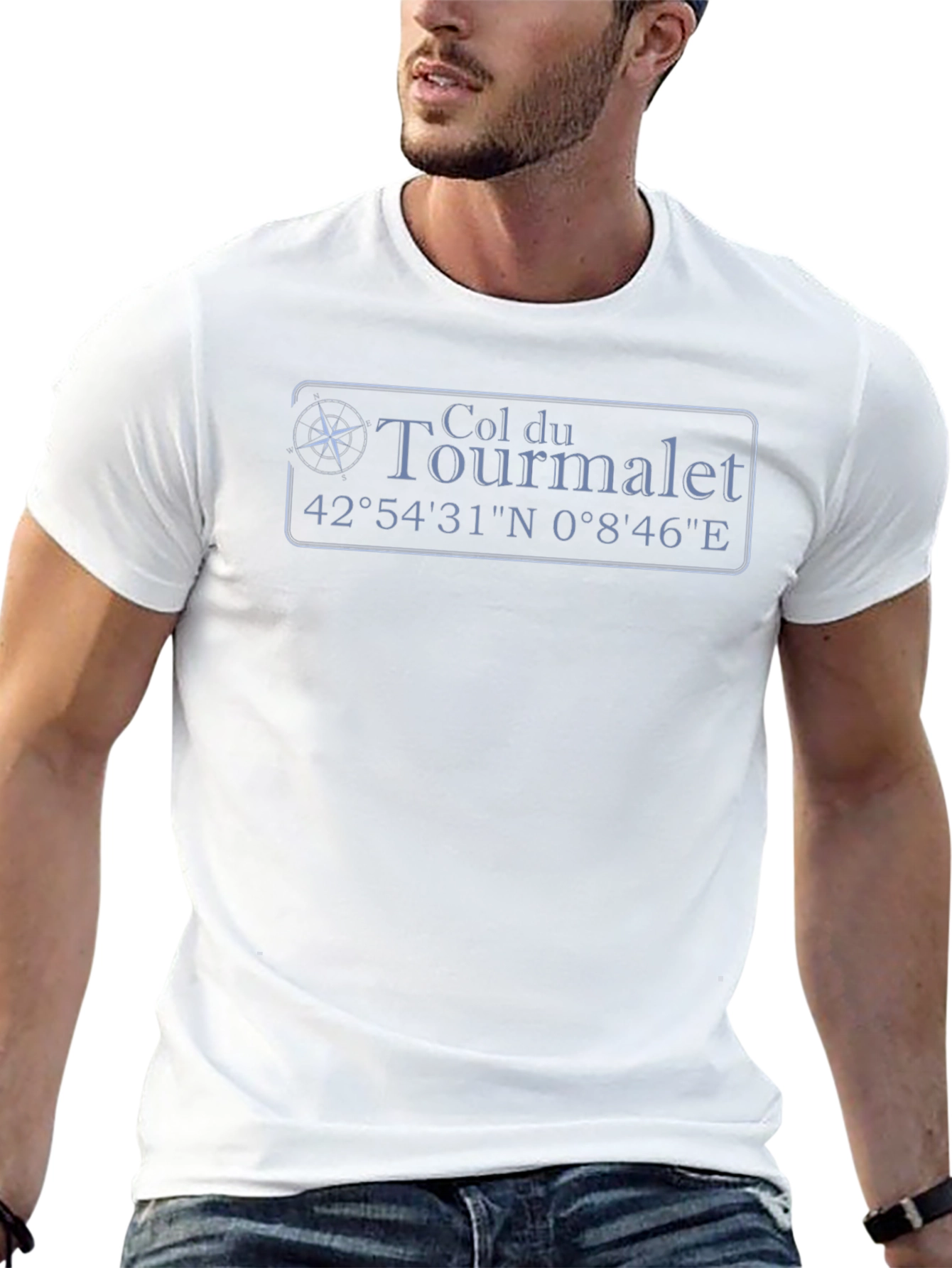 Col du Tourmalet Coordinates Black T-Shirt