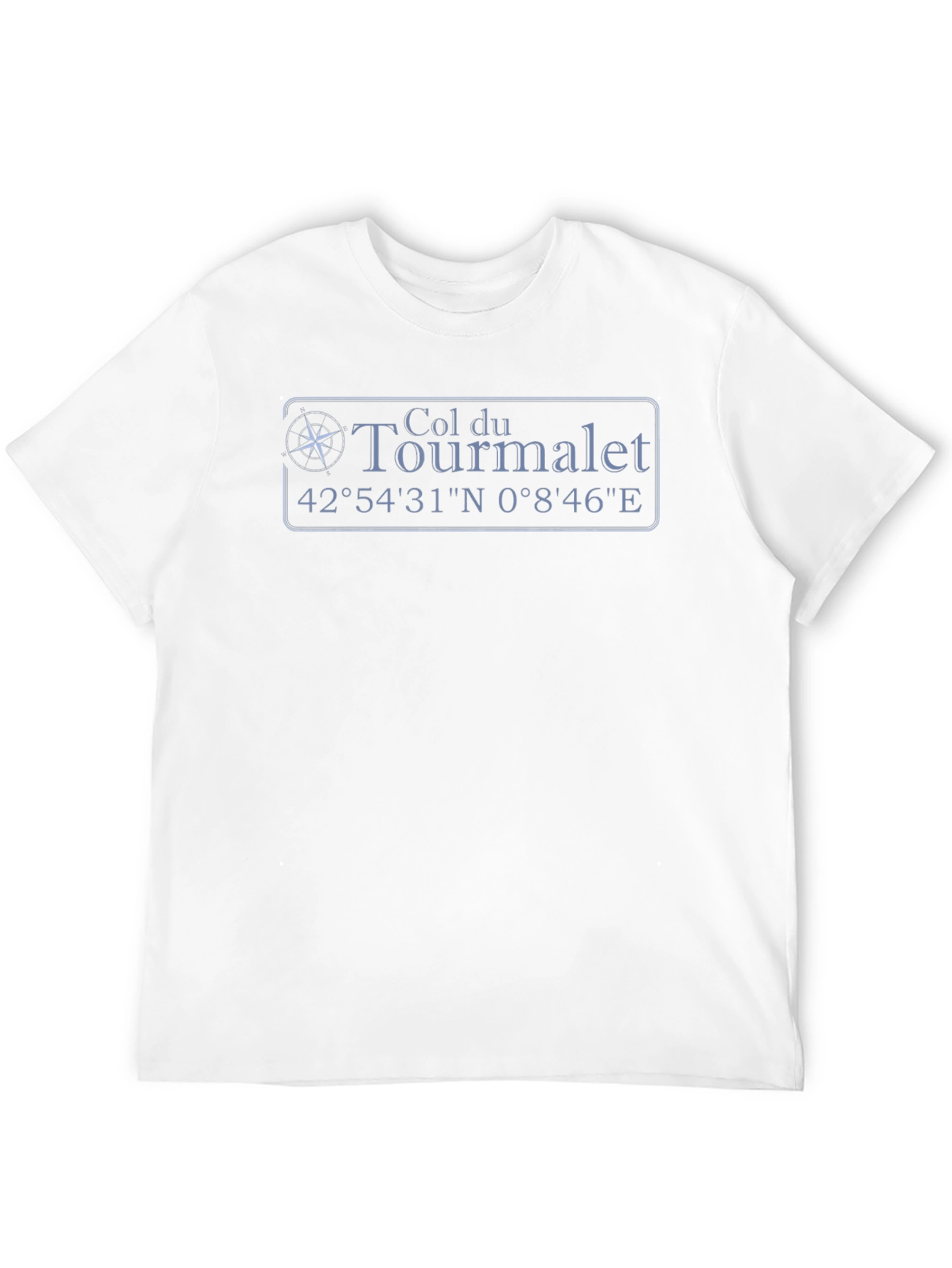 Col du Tourmalet Coordinates Black T-Shirt